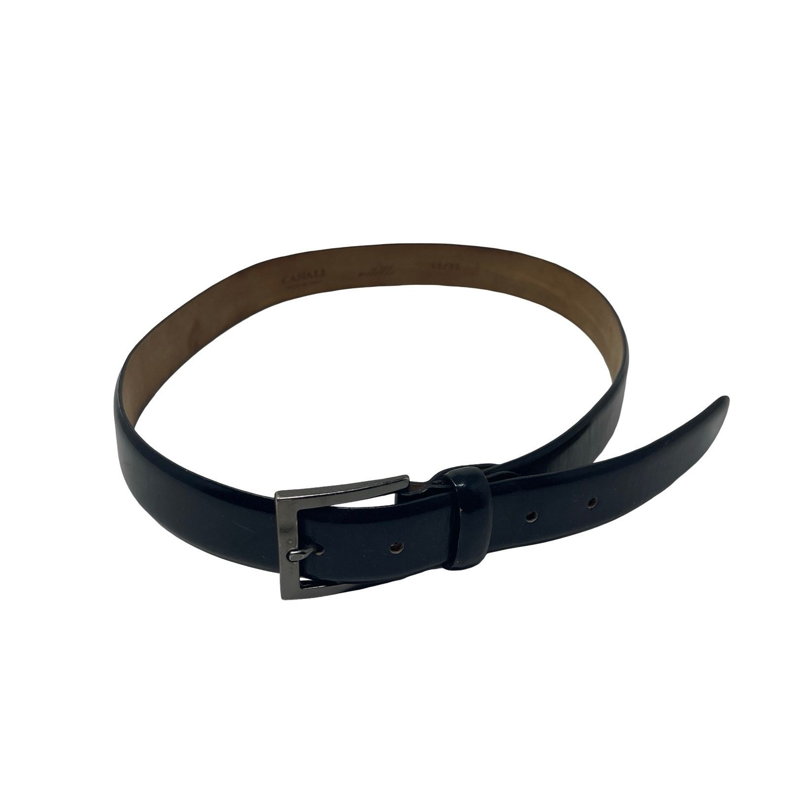 Canali Canali Men's Shiny Smooth Leather Belt Sz 48/85 Size ONE SIZE - 1 Thumbnail