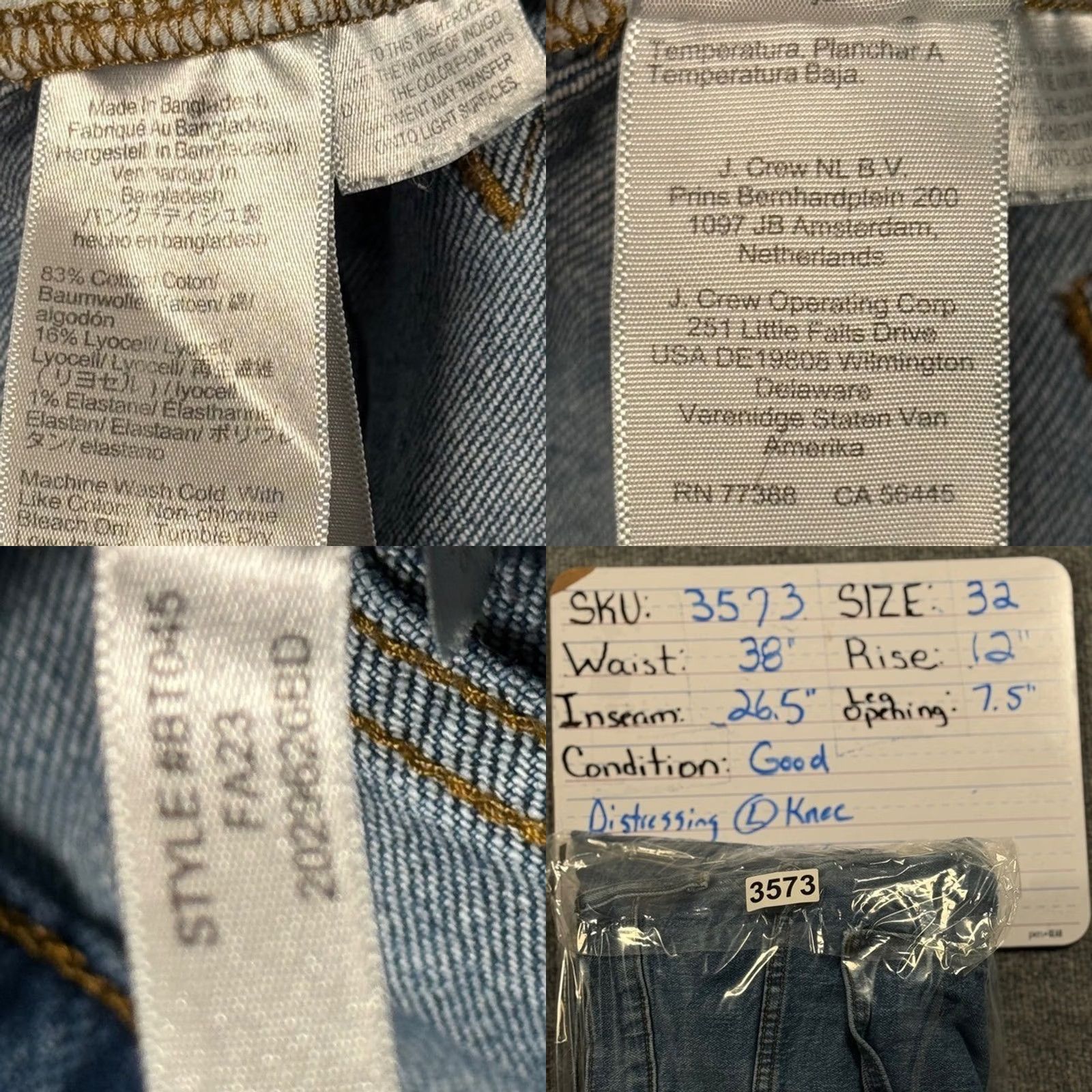 J.Crew J. Crew Jeans Boyfriend Relaxed Medium Wash Distressed Cropped Denim Slim Anklet? Size 24" / US 00 / IT 34 - 8 Thumbnail