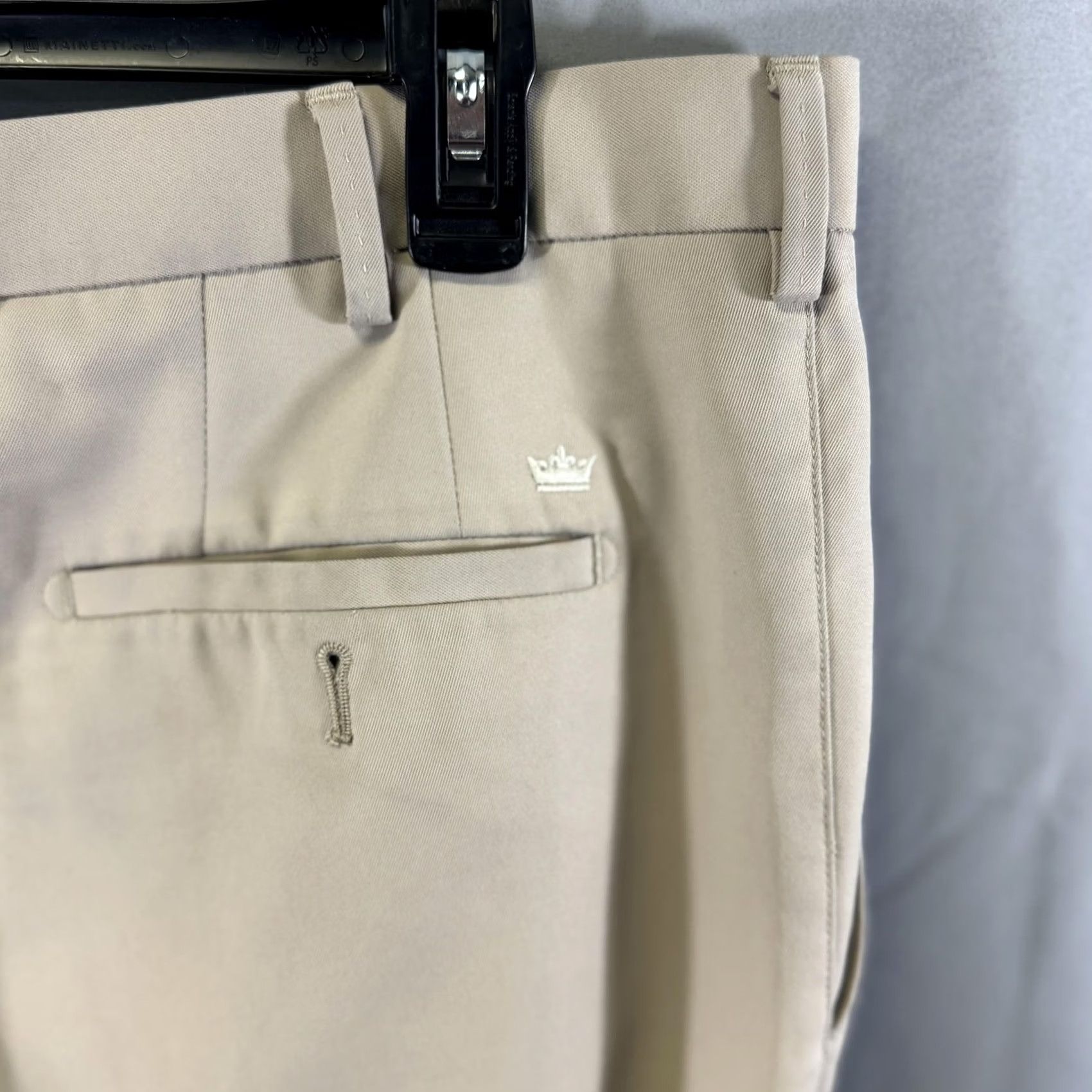 Peter Millar Peter Millar Crown Sport Pants Mens 35x30 Beige Flat Front Dress Golf Casual Size US 35 - 3 Thumbnail