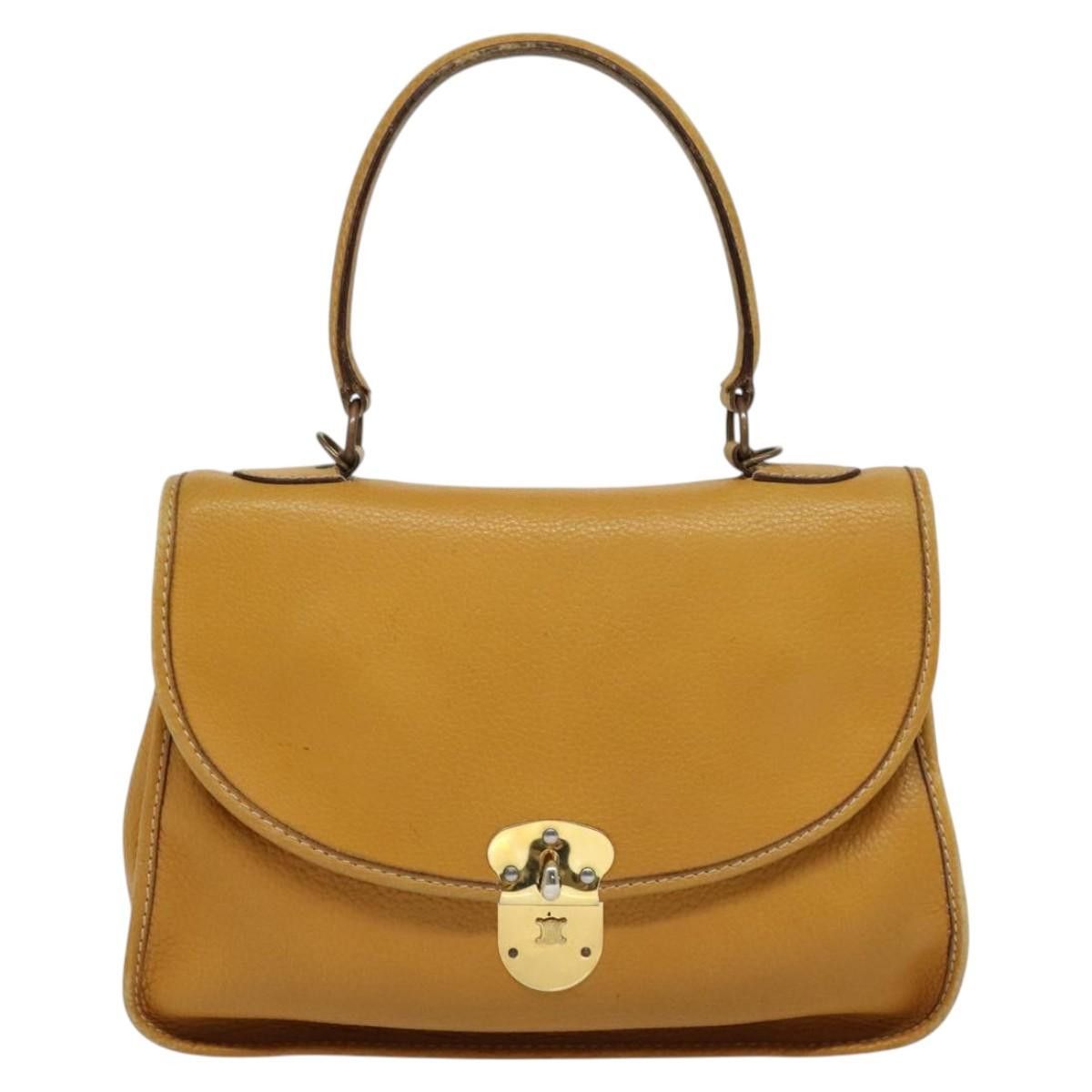 Celine CELINE Hand Bag Leather Yellow Size ONE SIZE - 2 Thumbnail