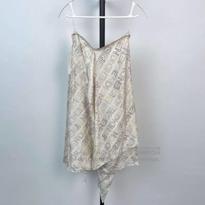 Fendi Fendi Asymmetrical Long Skirt with Letter Print Size 24" / US 00 / IT 34 - 2 Thumbnail