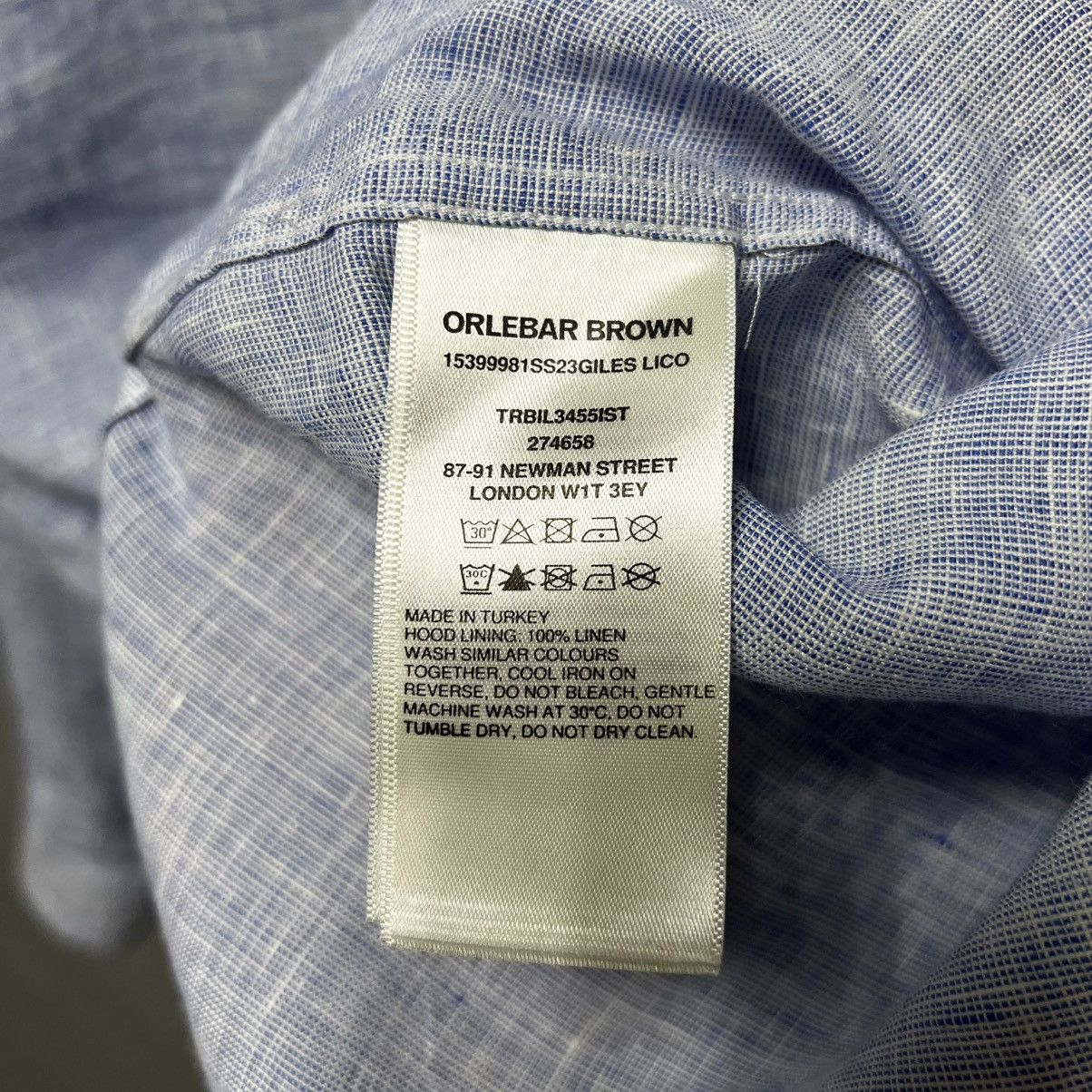 Orlebar Brown Orlebar Brown Shirt Linen Long Sleeve Button Down Size US XXL / EU 58 / 5 - 13 Thumbnail