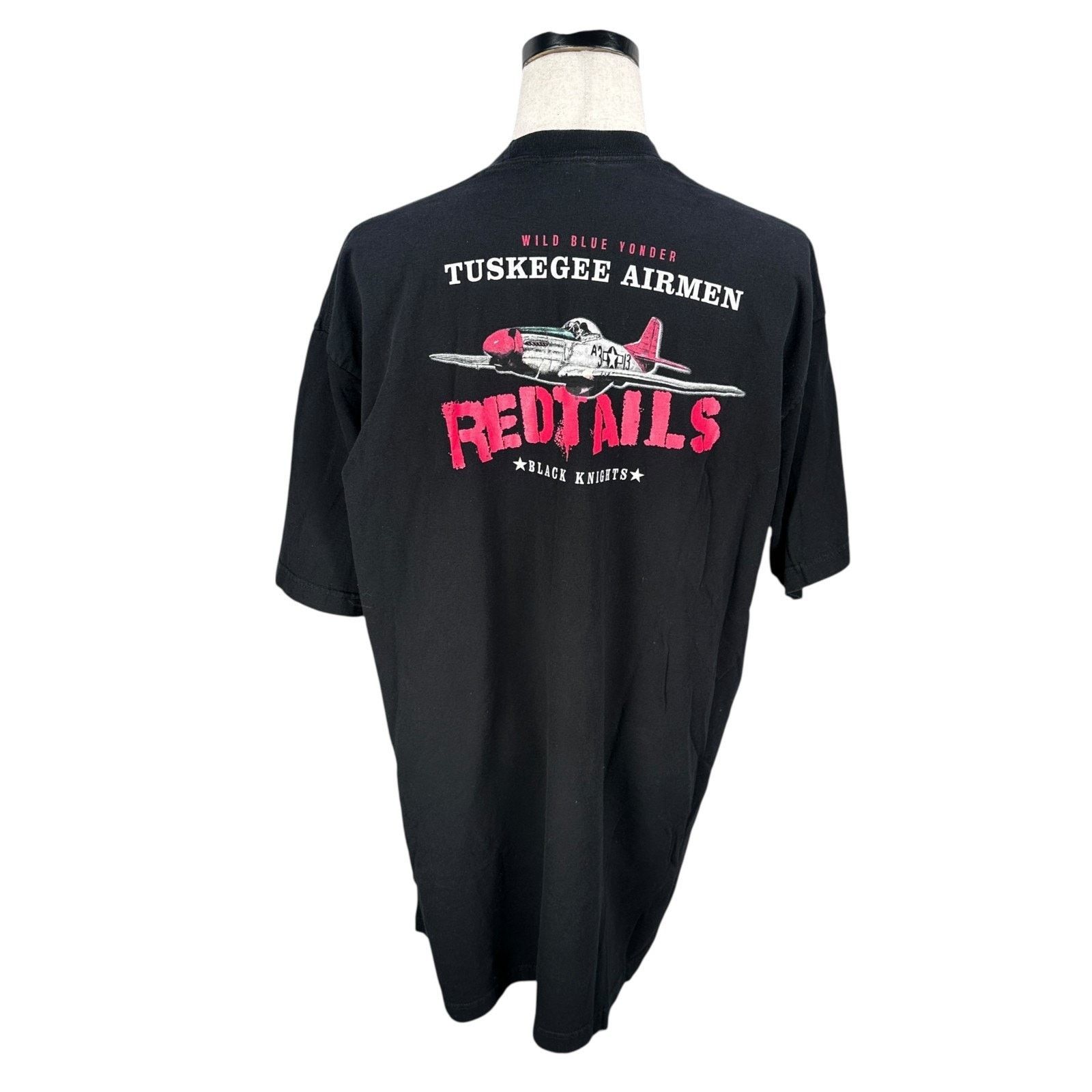Other VTG Big Boy Tuskegee Airmen Angels T-Shirt Mens 3X Black USA Size US XXL / EU 58 / 5 - 4 Thumbnail