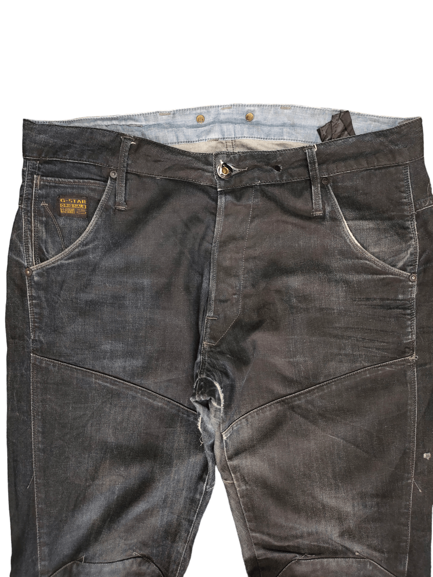 G-Star Vintage G-Star Raw Waxed Denim Jeans Y2k Streetwear Size US 36 / EU 52 - 10 Thumbnail
