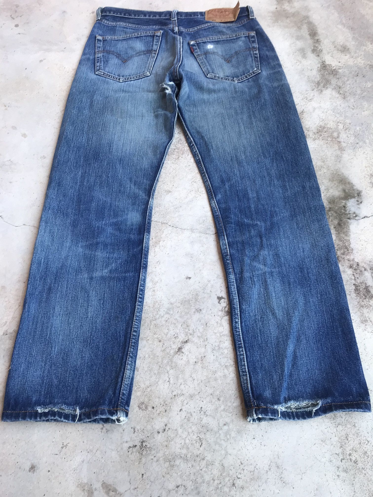 Levi's × Vintage Vintage Levis 501 distressed ripped bluewash japan W30x28.5 Size US 30 / EU 46 - 10 Thumbnail