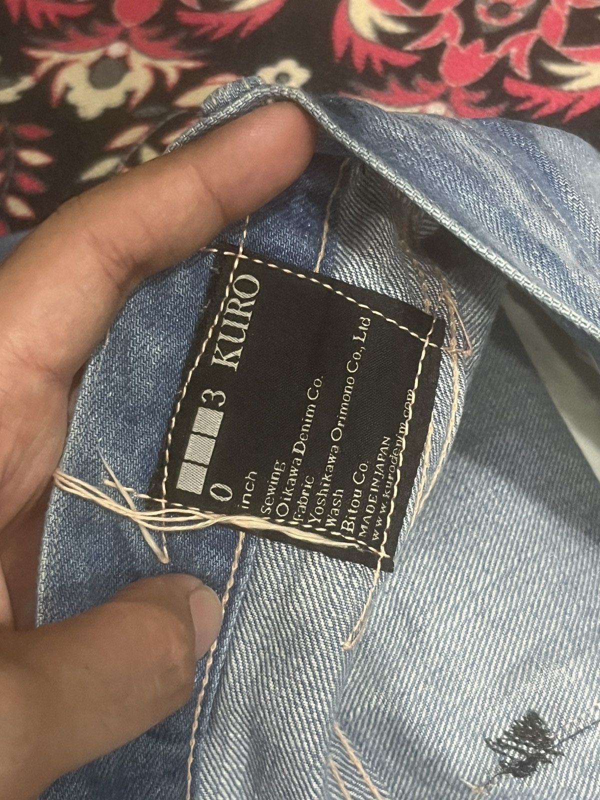KURO Kuro “Dempsey” Classic Blue Whisker Washed Selvedge Jeans Size US 30 / EU 46 - 20 Thumbnail