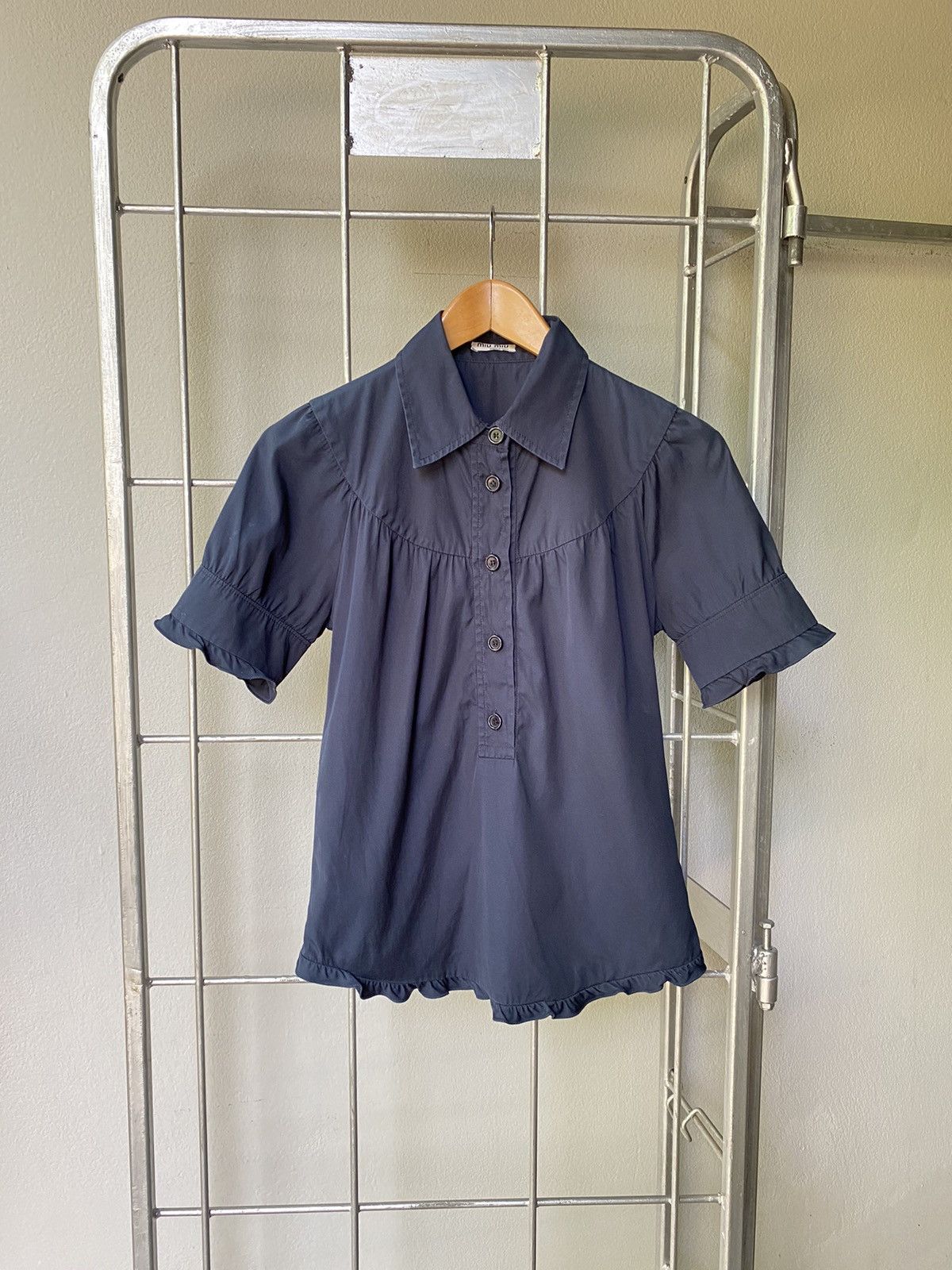 Miu Miu MIU MIU dark polo blouse Size ONE SIZE - 11 Thumbnail