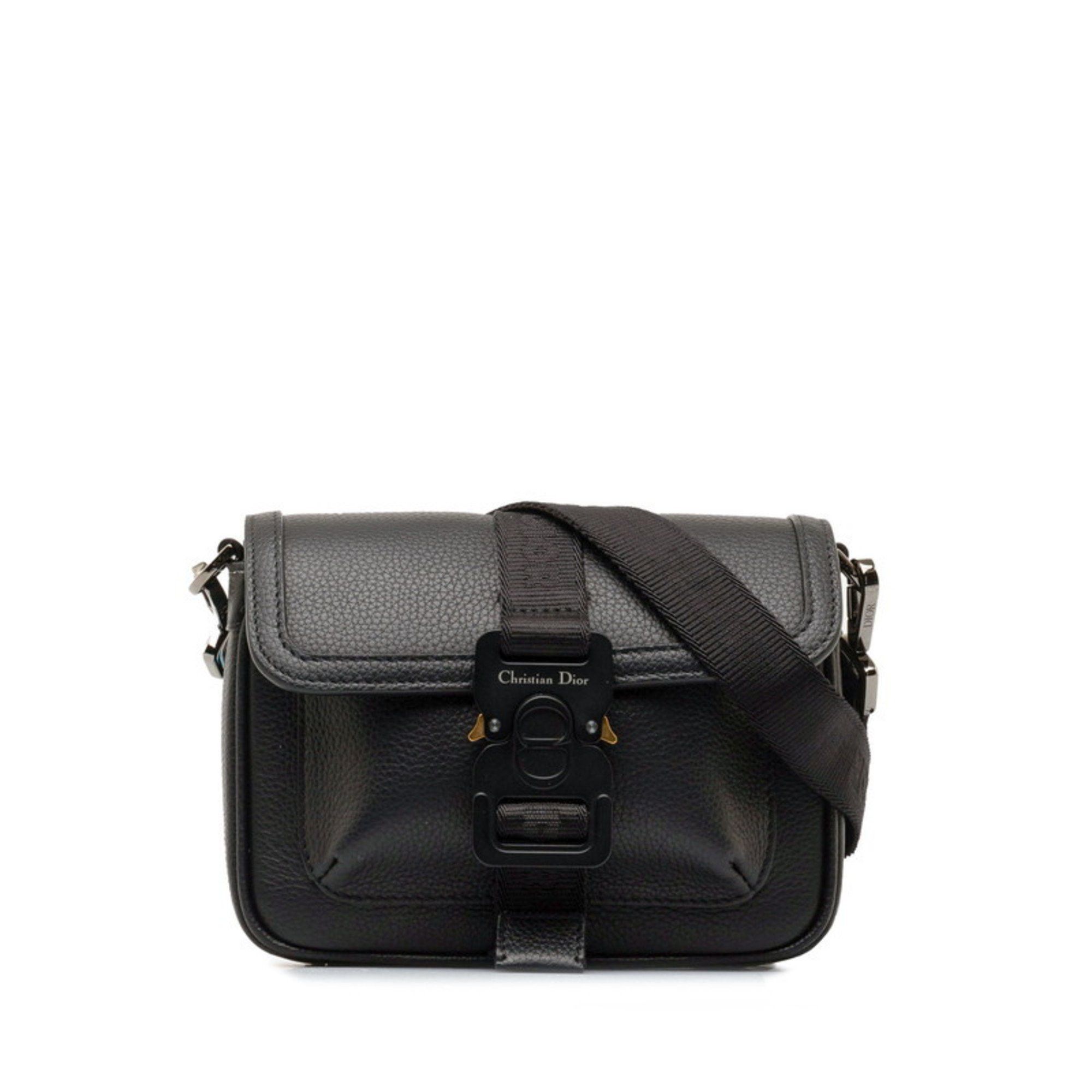 image of Christian Dior Dior Hit The Road Shoulder Bag 2Htc58Ymj_H00N Black Grained Calf Leather Women's
