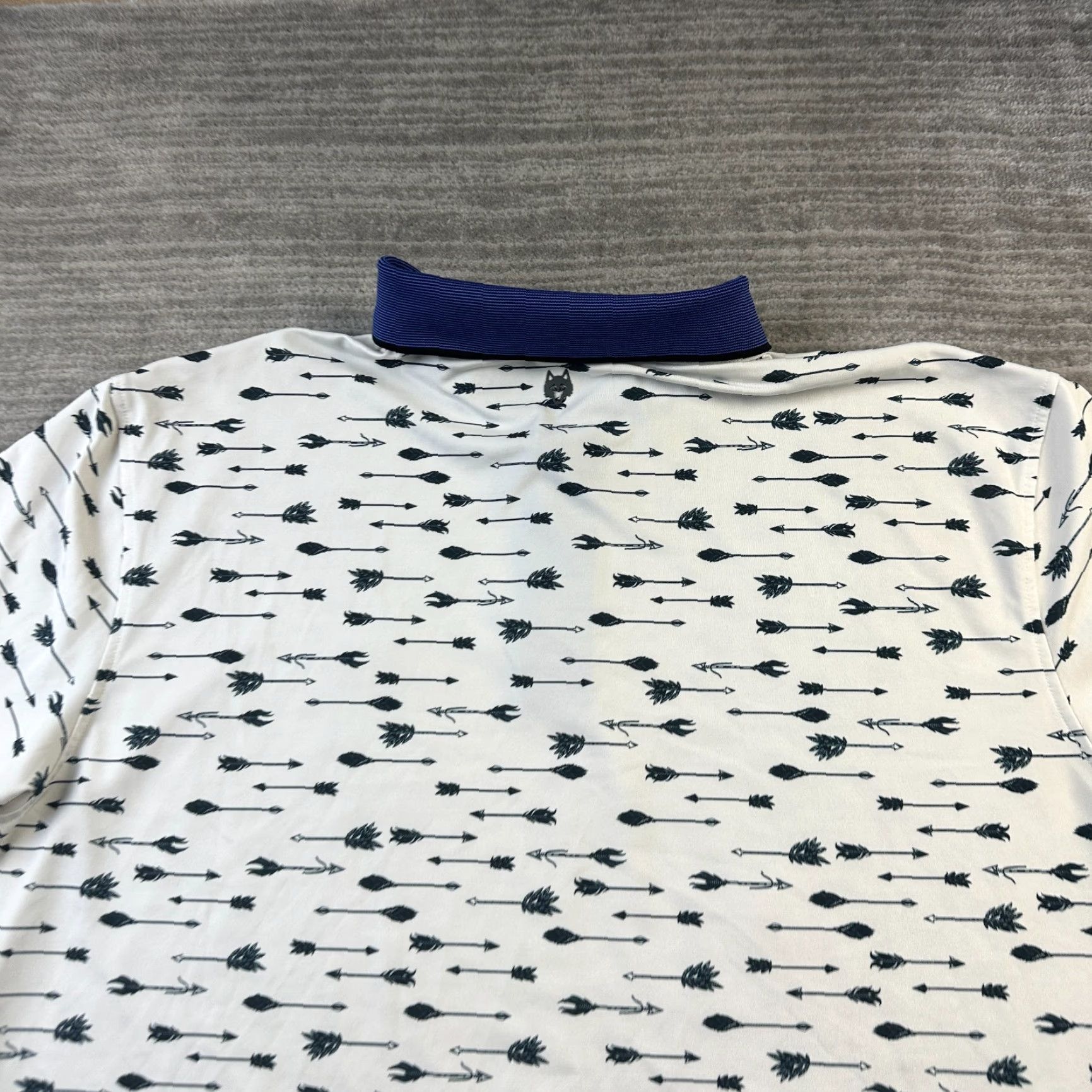 Vintage Greyson Polo Shirt Mens XL White Logo Golf Performance All Over Print Shirt Short Sleeve Button Collar Classic Size US XL / EU 56 / 4 - 4 Thumbnail