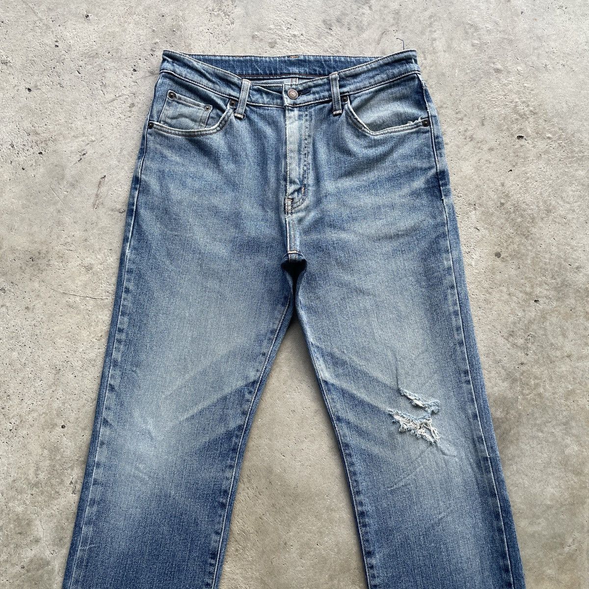 Japanese Brand W31 Vintage Edwin Faded Denim Distressed Jeans Pants Japan Size US 31 - 3 Thumbnail
