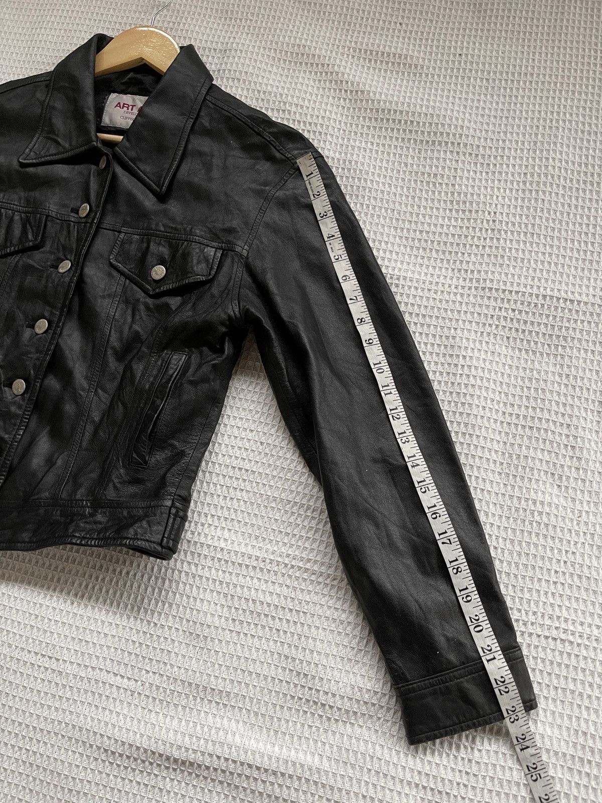 Japanese Brand Rare🔥Vintage ART ABLE Trucker Leather Jacket Size US S / EU 44-46 / 1 - 16 Thumbnail