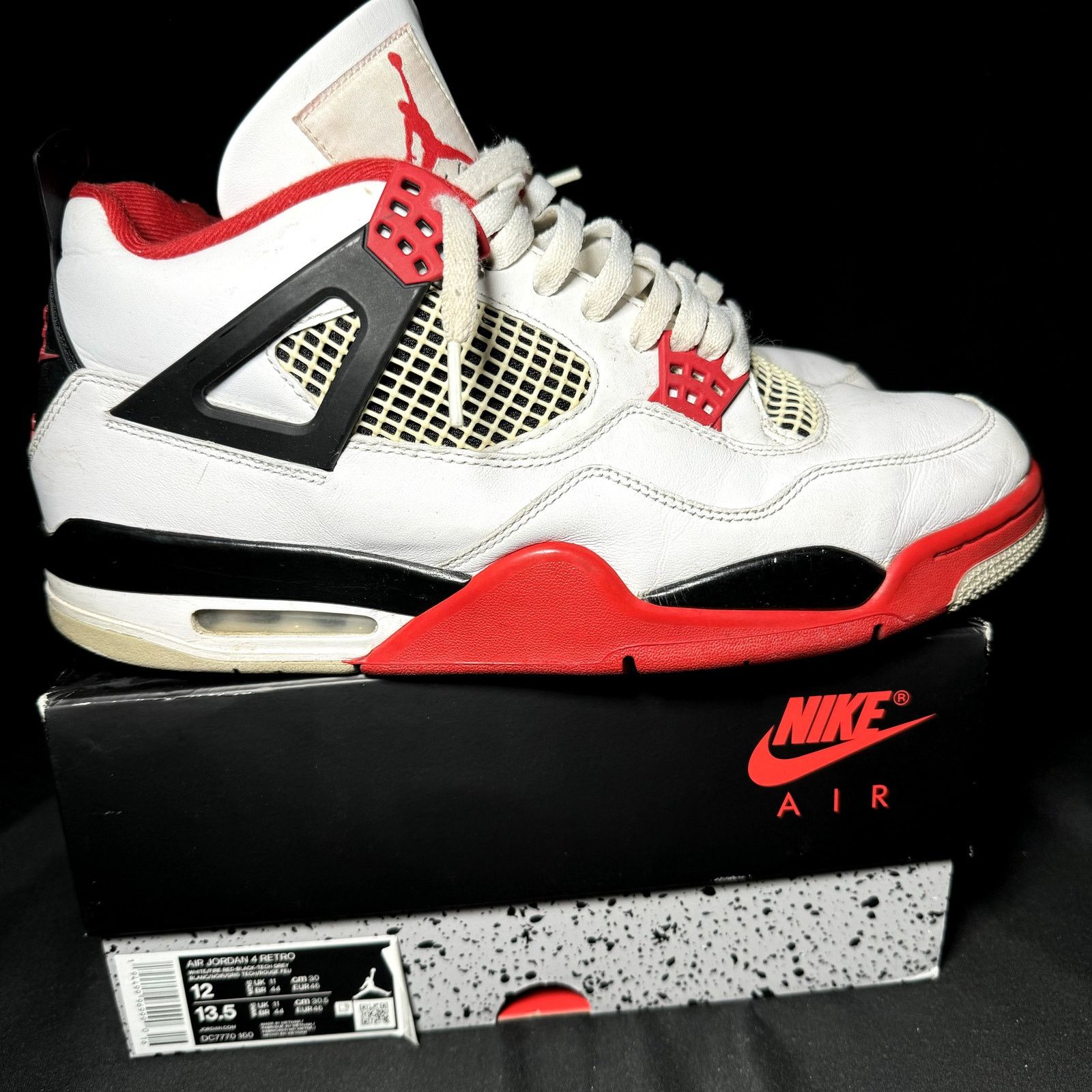Jordan Brand × Nike Size 12 - Nike Air Jordan 4 Retro OG Fire Red Men's Shoes Size US 12 / EU 45 - 1 Thumbnail