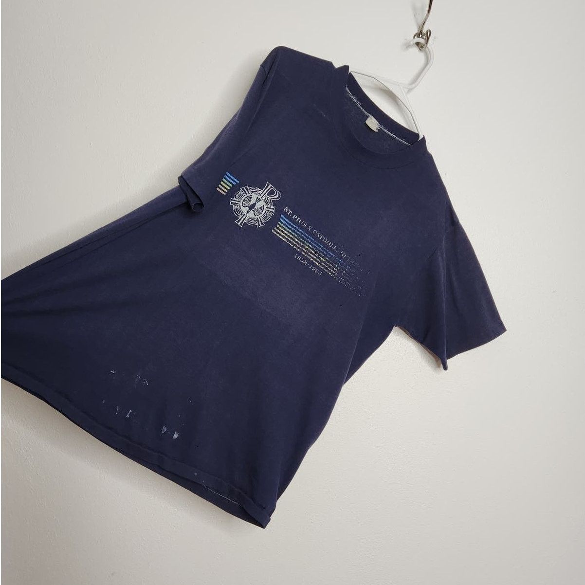 Vintage Vintage 70s St. Pius Catholic Church School Thrashed Worn Size US M / EU 48-50 / 2 - 7 Thumbnail