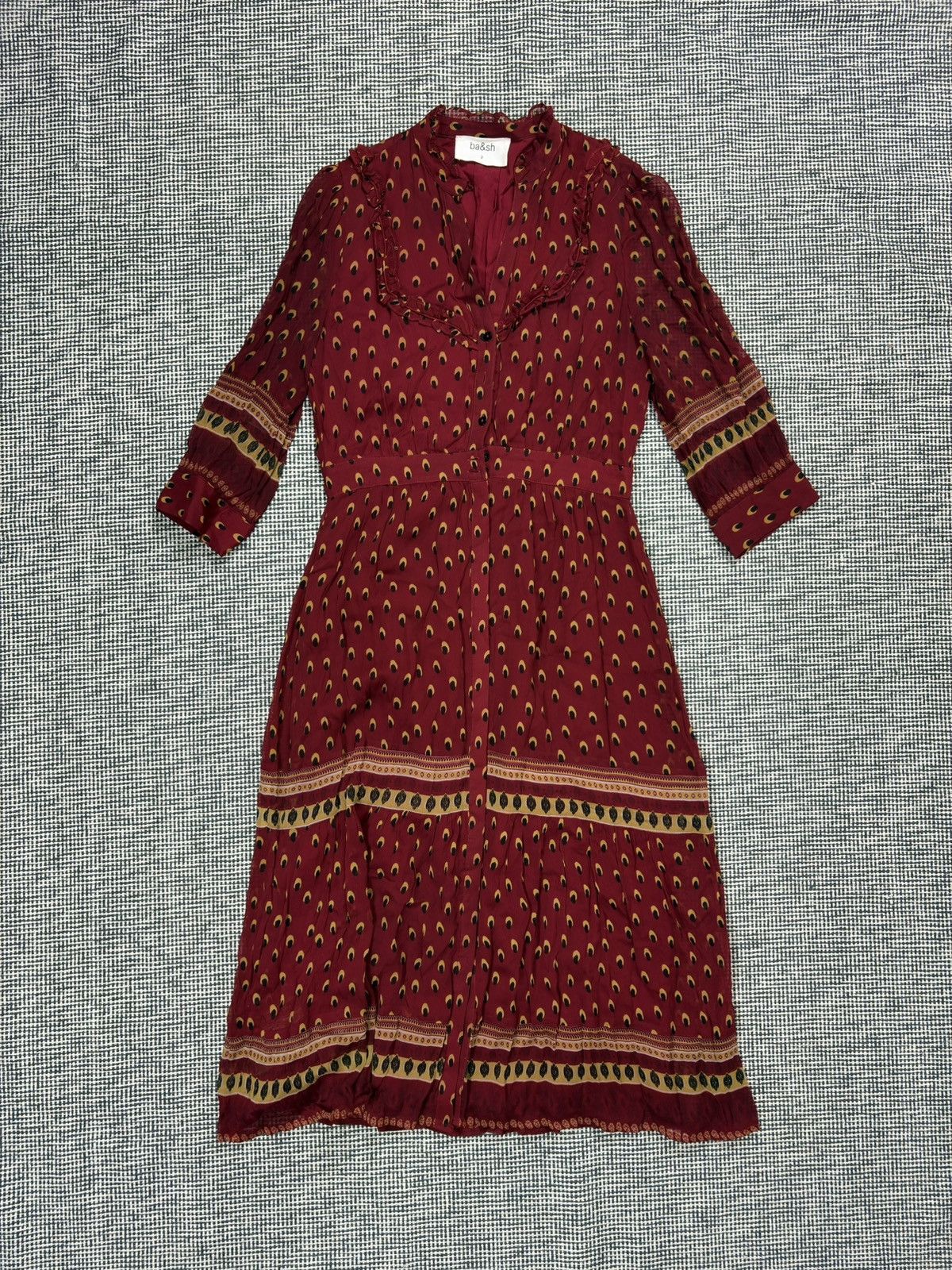 ba&sh Ba&sh barie carmin viscose boho dress luxury designer Size M / US 6-8 / IT 42-44 - 1 Thumbnail