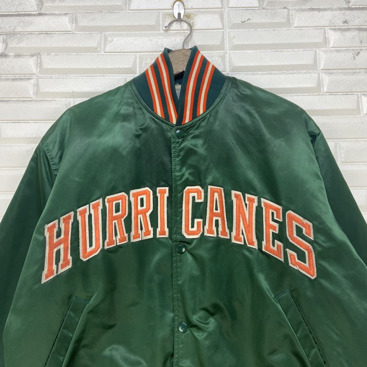 NFL Vintage NFL Hurricanes by Starter Satin Varsity Jacket Size US L / EU 52-54 / 3 - 6 Thumbnail