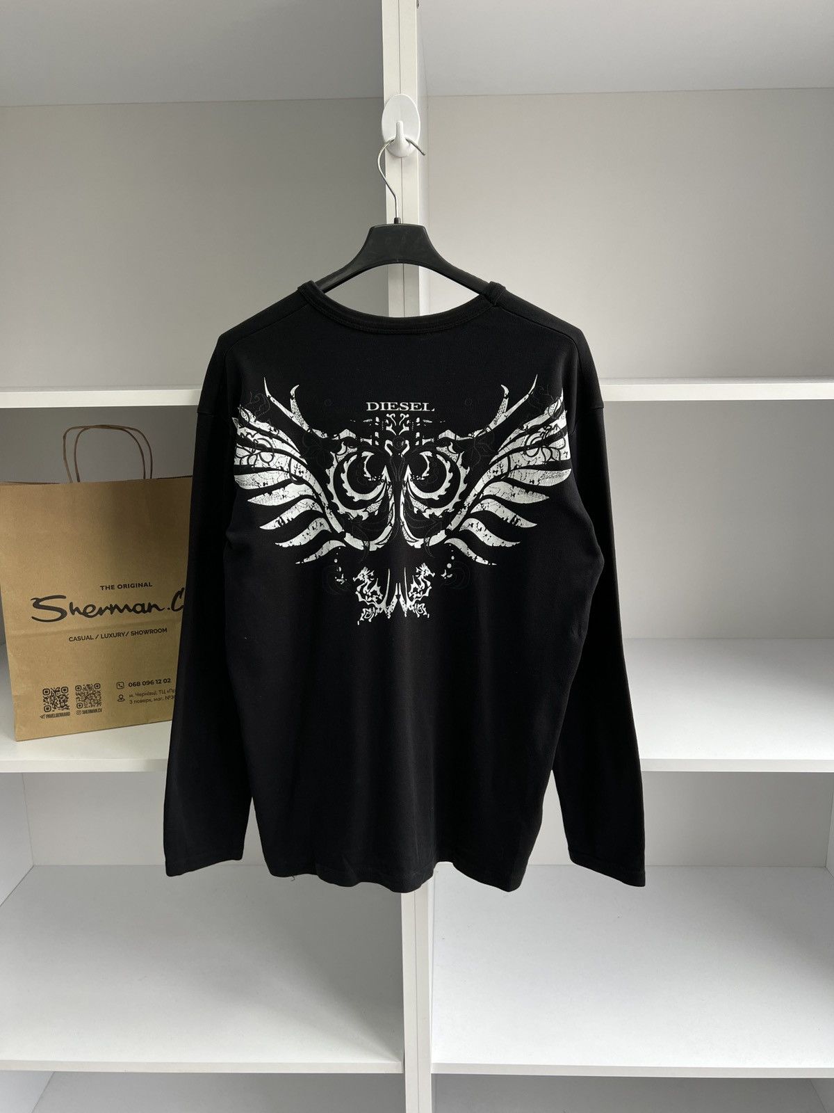 Diesel × Vintage Vintage Diesel Archival Japanese Long sleeve T-Shirt Size US S / EU 44-46 / 1 - 8 Thumbnail