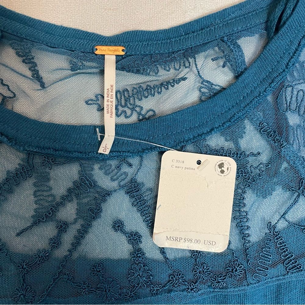 Free People NWT New Free People Sidney Embroidered Mixed Media Long Sle Size L / US 10 / IT 46 - 7 Thumbnail