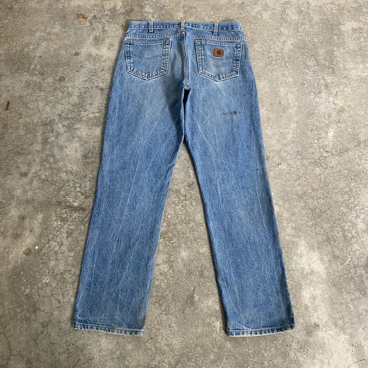 Carhartt Vintage Carhartt Traditional Fit Faded Dirty Jeans Size US 35 - 14 Thumbnail