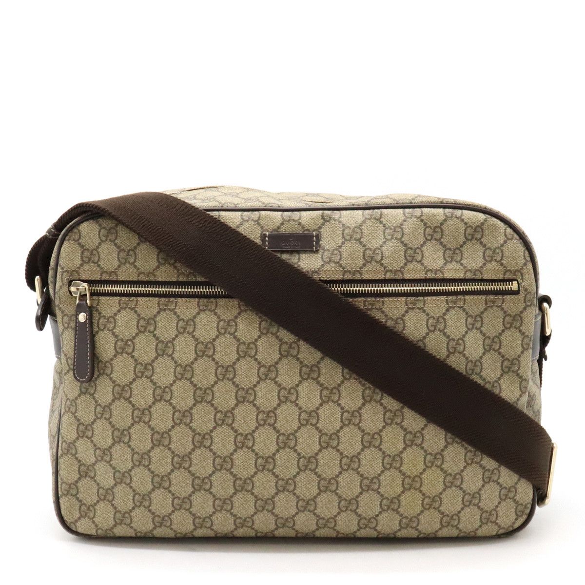 Gucci Gucci Gucci GG Plus GG Supreme PVC Leather Shoulder Bag 211107 Canvas Crossbody Bag 211107 in Very Good Condition Size ONE SIZE - 1 Thumbnail