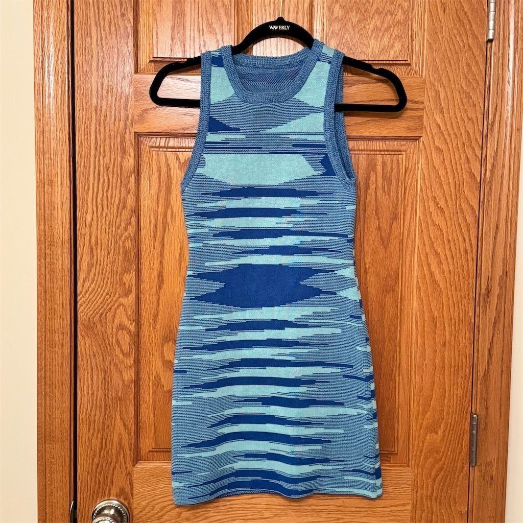 Other Women's Blue Striped Knit Mini Dress Size S Sleeveless Casu Size S / US 4 / IT 40 - 1 Thumbnail