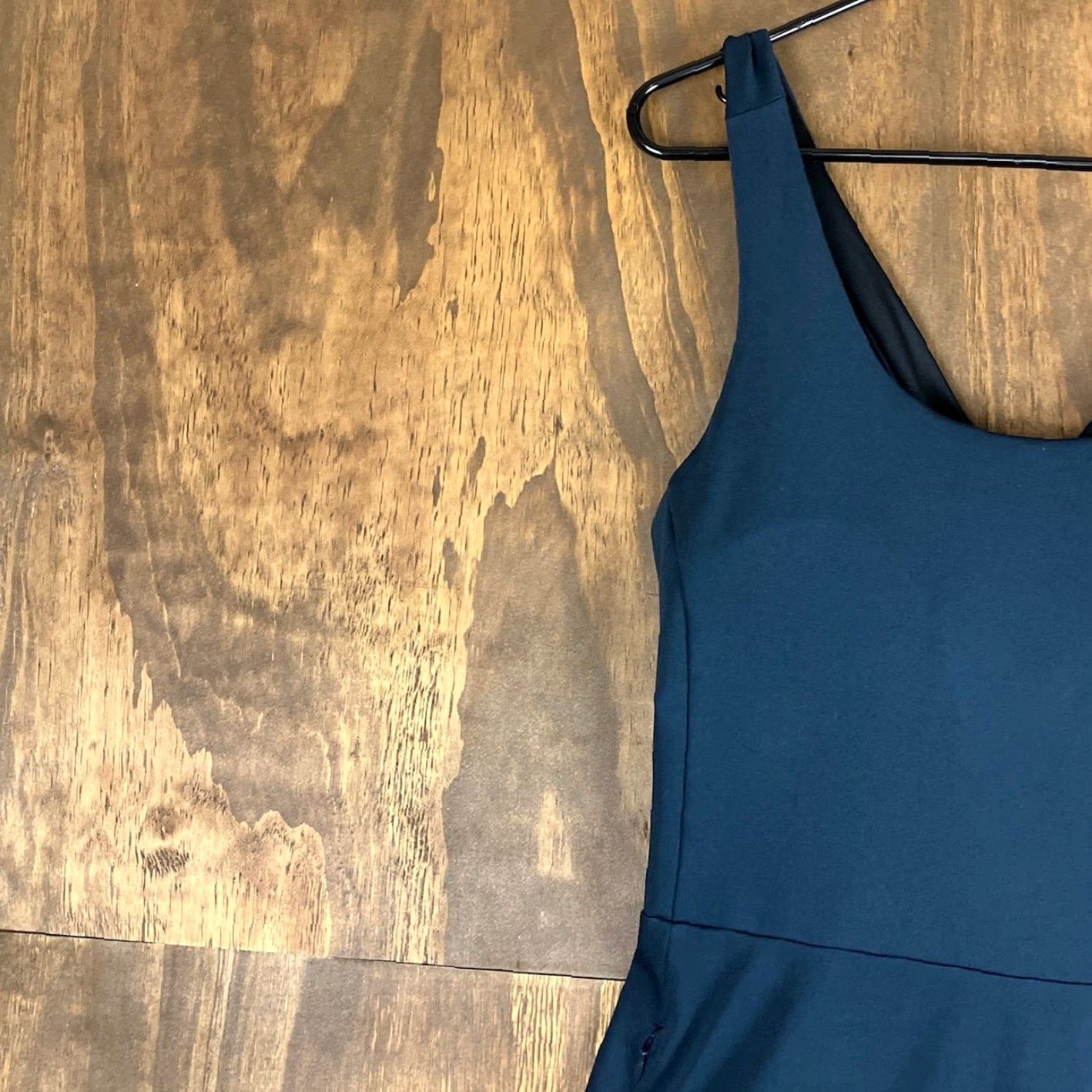 Vintage Zella Dress Womens Daybreak Activewear Built In Bra Navy Sapphire XL Midi Sleeveless Scoop Neck Pullover Knit Stretch Casual Travel 90s? Size XL / US 12-14 / IT 48-50 - 4 Thumbnail