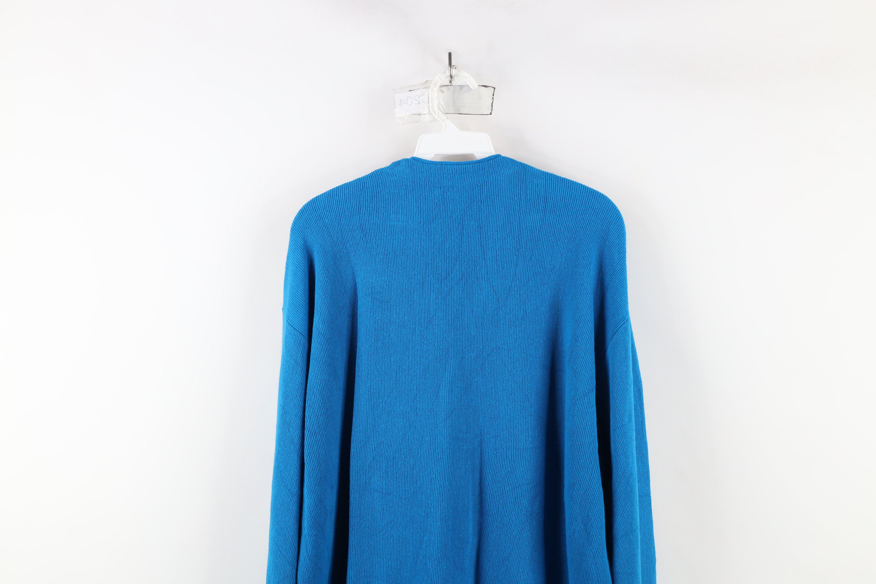 Vintage Vintage 70s 80s Streetwear Knit Cardigan Sweater Blue USA Size US XL / EU 56 / 4 - 12 Thumbnail