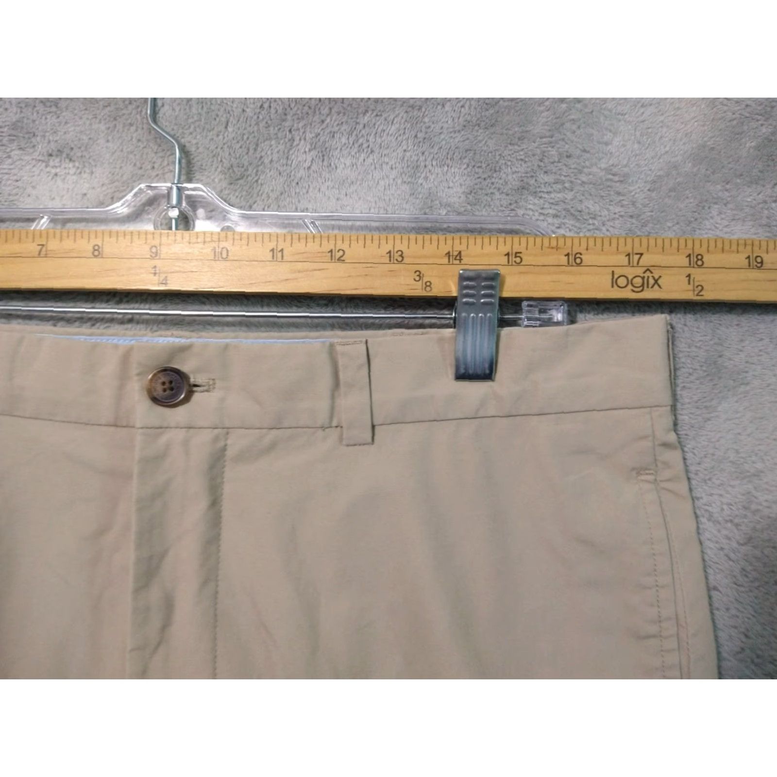 Brooks Brothers Brooks Brothers Pants Mens 35x30 Beige Chino Flat Front Cotton Straight Leg 346 Solid Size US 35 - 3 Thumbnail