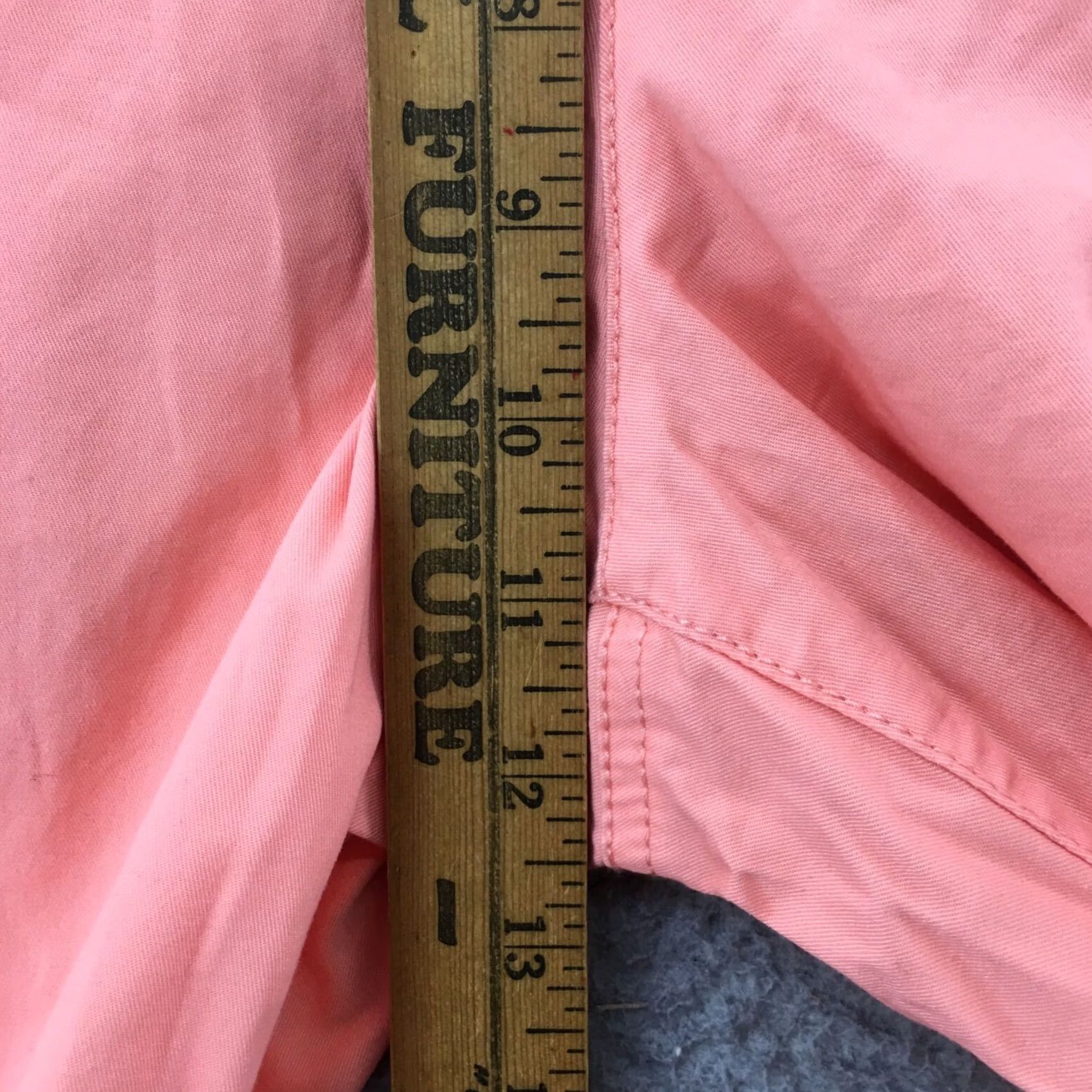Vintage Bandolino Mandie Capri Pants Womens 12 Pink 5 Pockets Zip Fly Rise 11 Inseam 21 Cotton Blend Classic Modern Straight Leg Womens Size 34" / US 12 / IT 48 - 7 Thumbnail