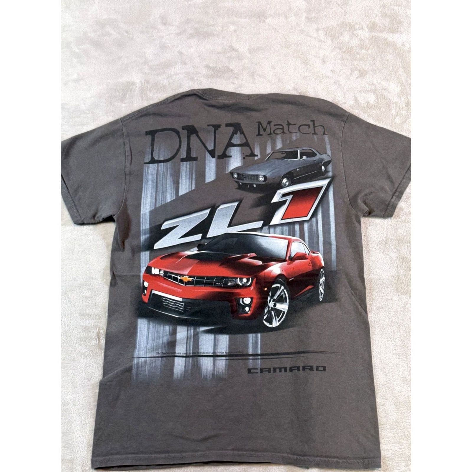 Gildan Gildan T-Shirt Gray Short Sleeve Crew Neck Regular Fit 5000 DNA Match ZL1 Camaro GM Logo Racing Car 90s Men Size S Size US S / EU 44-46 / 1 - 7 Thumbnail