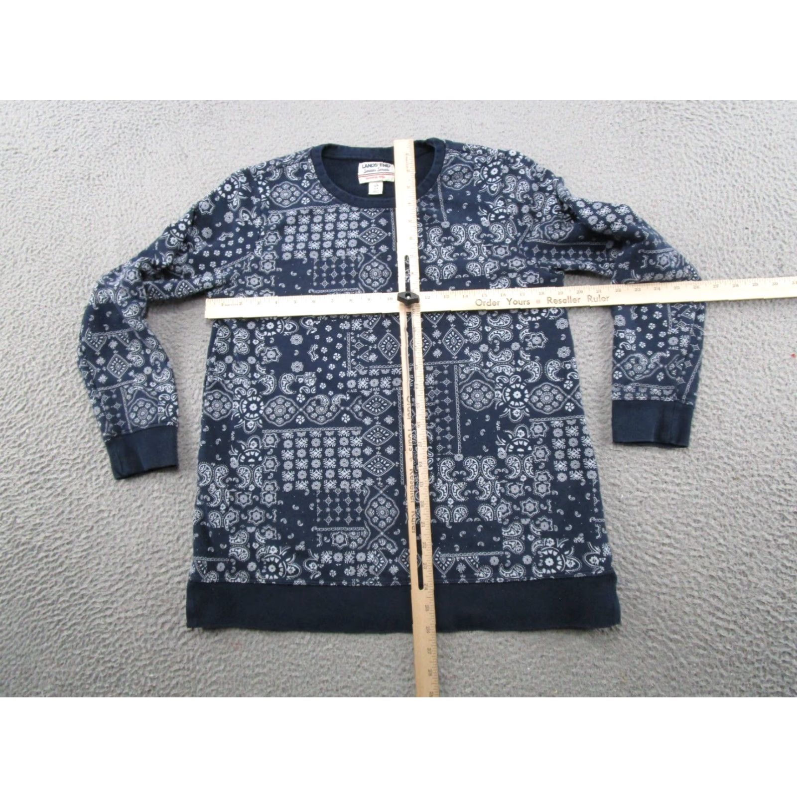 Lands' End Lands' End Paisley Crewneck Sweatshirt Womens Size S Blue Pullover Shirt Activewear Vintage No Size S / US 4 / IT 40 - 4 Thumbnail