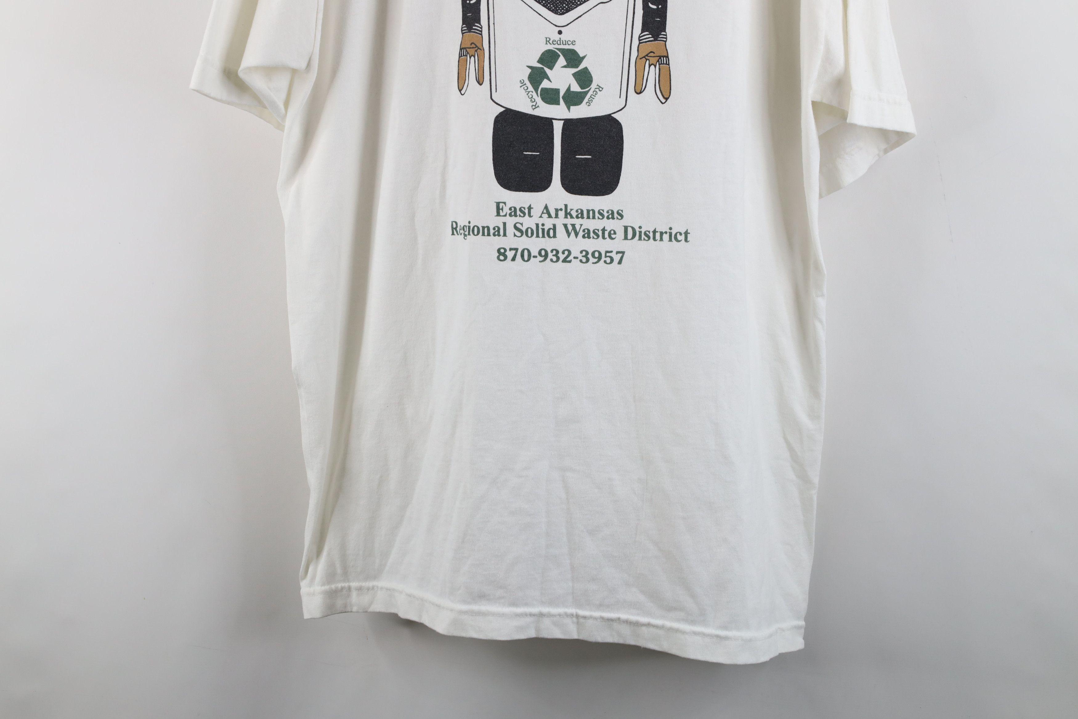 Vintage Vintage 90s Streetwear Recycling Trash T-Shirt White USA Size US XL / EU 56 / 4 - 3 Thumbnail