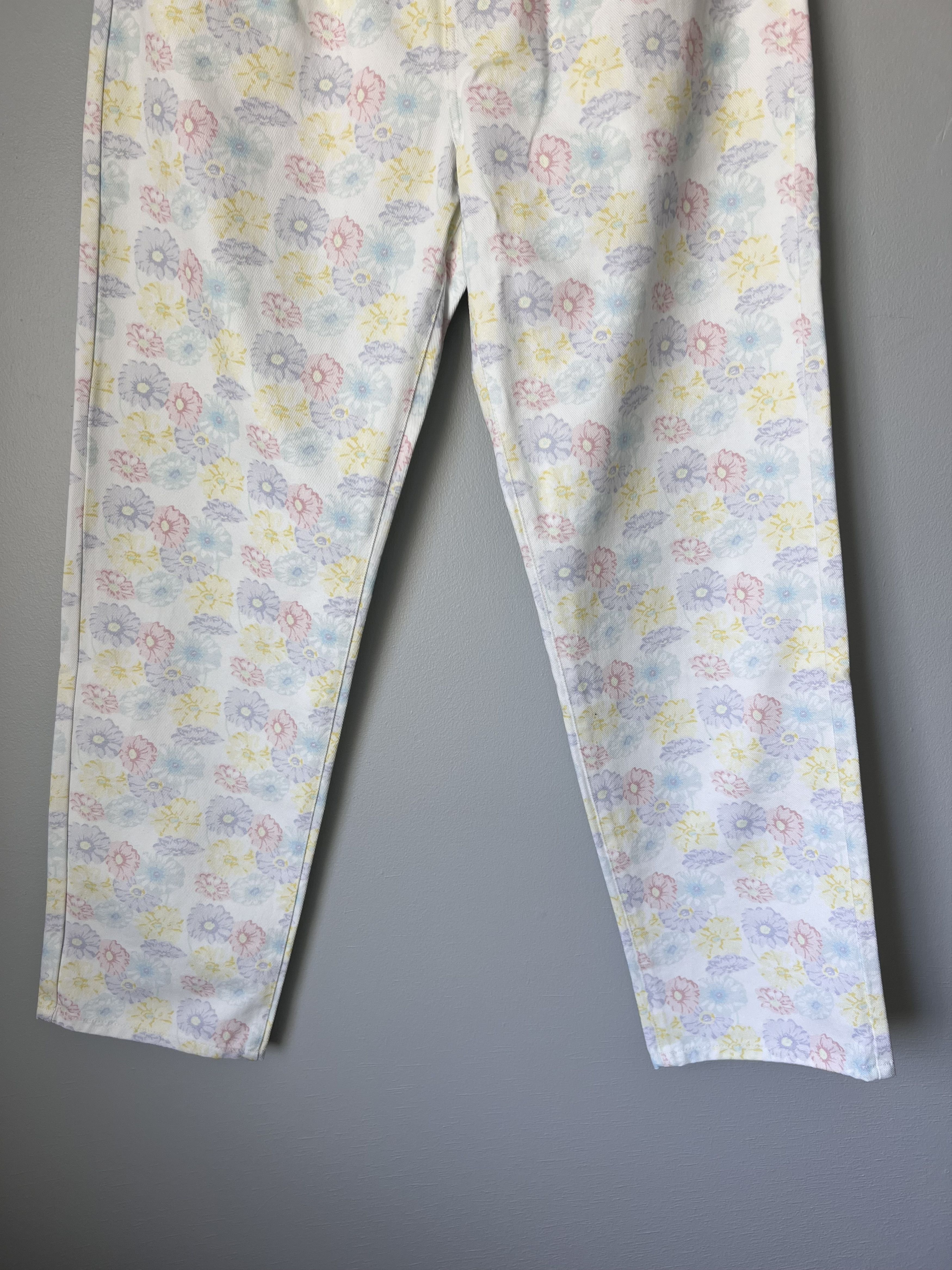 Noah Floral Pleated Jeans In White, Men's (Size 32) — image 3 of 6