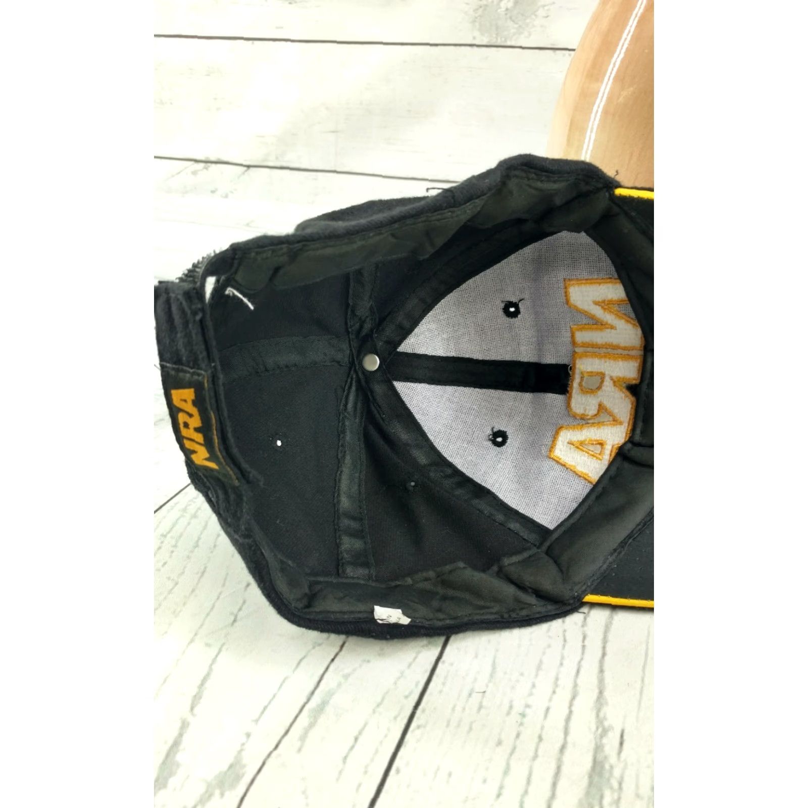 Bally NRA National Rifle Association Ball Cap Hat Gold Black 100% Cotton Adjustable Baseball Cap Men Black and Gold Shirt Cap Hats Black Gold Mens Size ONE SIZE - 7 Thumbnail