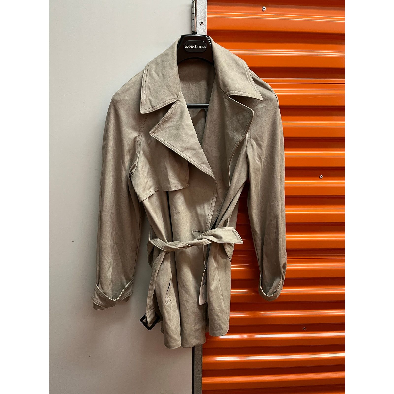 Zara Zara - Faux Suede Trench Coat / XS / Tan / NWT Size XS / US 0-2 / IT 36-38 - 2 Thumbnail