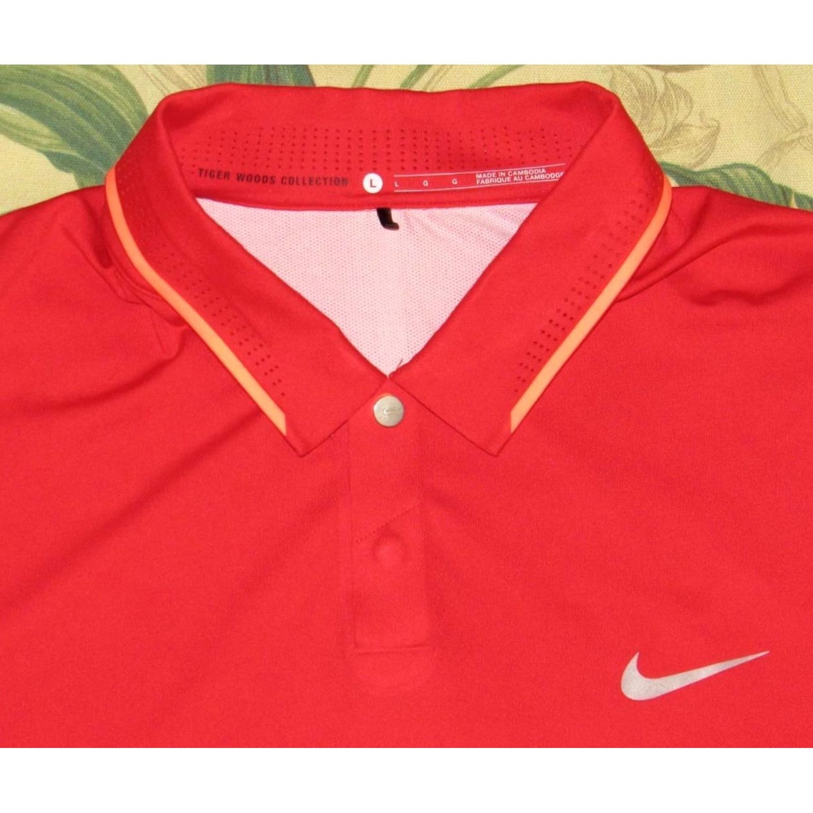 Nike NIKE Tiger Woods Red Short Sleeve Polo Golf Shirt Large Mens Size US L / EU 52-54 / 3 - 2 Thumbnail