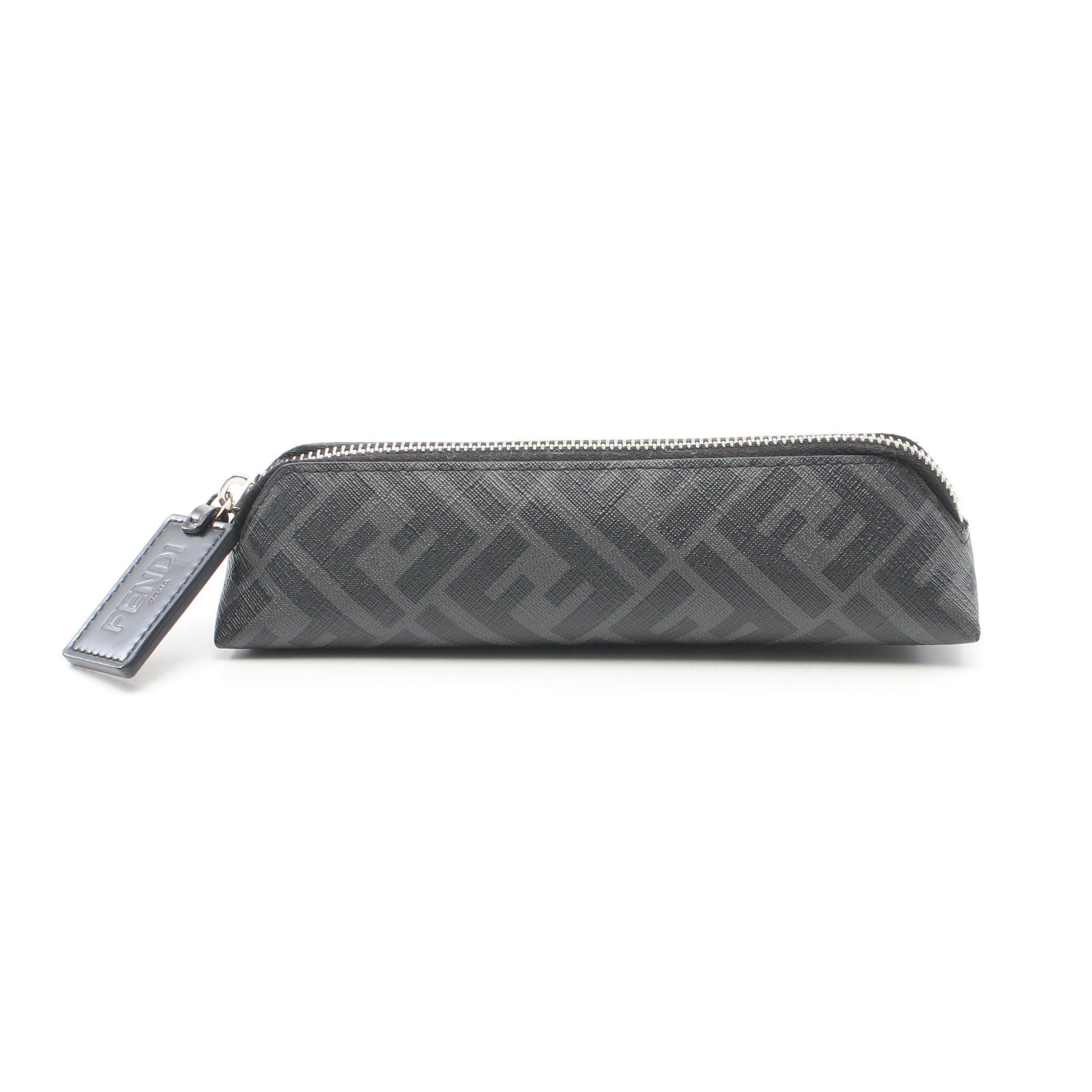 Fendi Fendi Pencil Case Leather Gray Black Size ONE SIZE - 1 Thumbnail