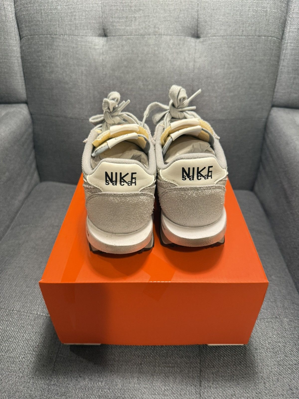 Fragment Design × Nike Nike x Sacai LD Waffle Grey White Sneakers Size US 8 / IT 38 - 3 Thumbnail