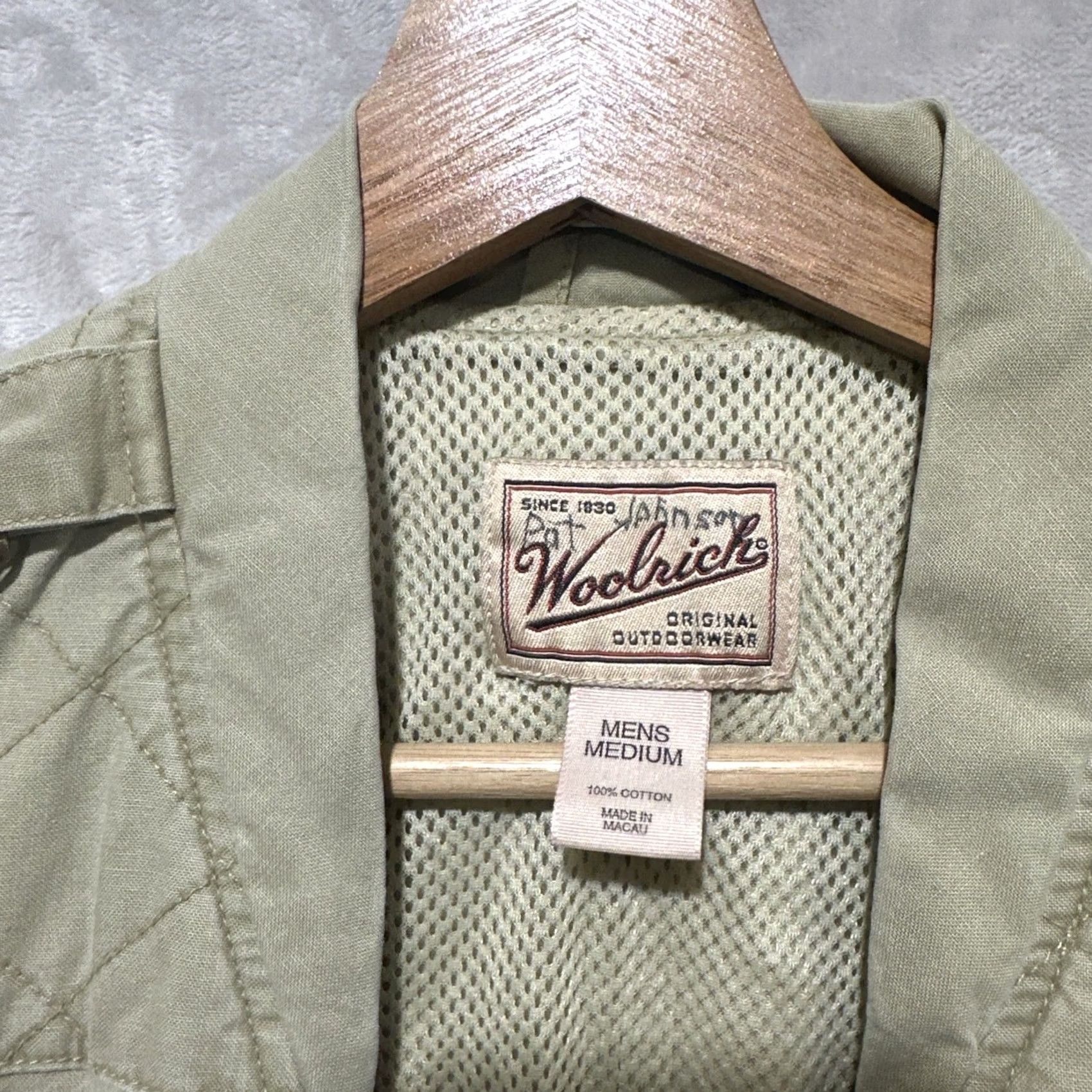 Vintage VINTAGE Woolrich Vest Mens Size L Beige Cotton Outdoor Utility Trail Fishing Vest Size US L / EU 52-54 / 3 - 3 Thumbnail