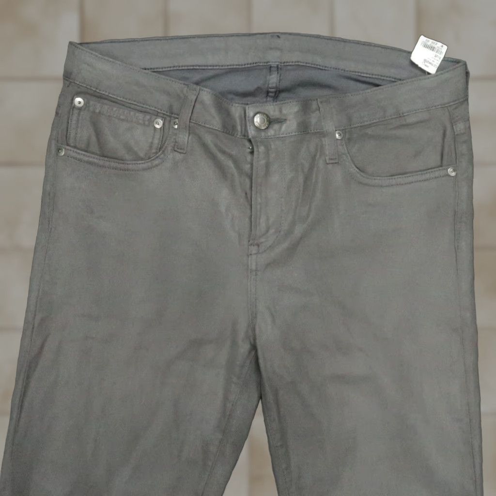 Helmut Lang Helmut Lang Jeans Womens 31 Gray Coated Stretch Skinny 5 Pocket USA Size 24" / US 00 / IT 34 - 1 Thumbnail