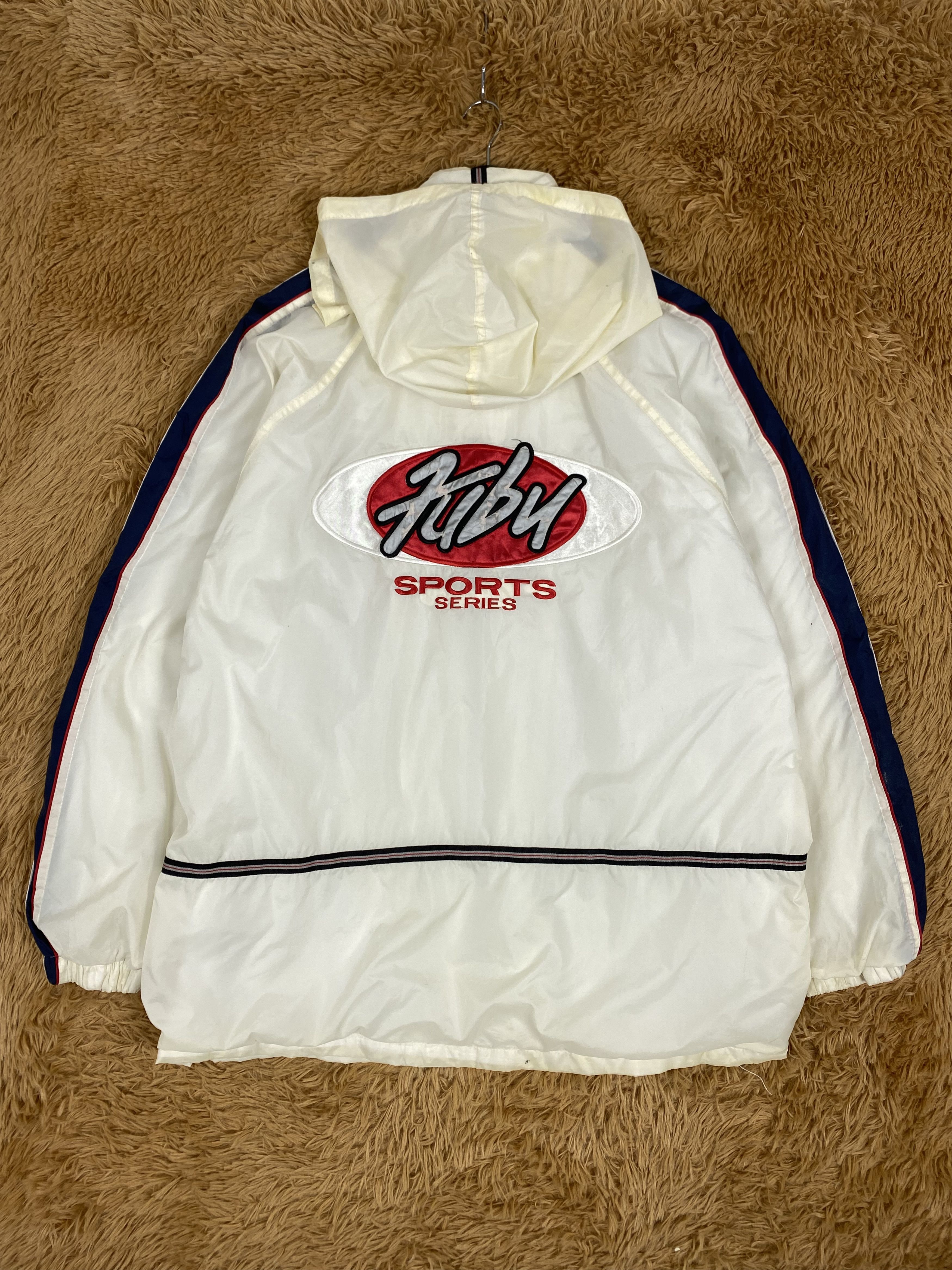 Fubu Vintage Fubu 90s Tape on Sleeve Windbreaker PJ2517 Size US XXL / EU 58 / 5 - 1 Thumbnail