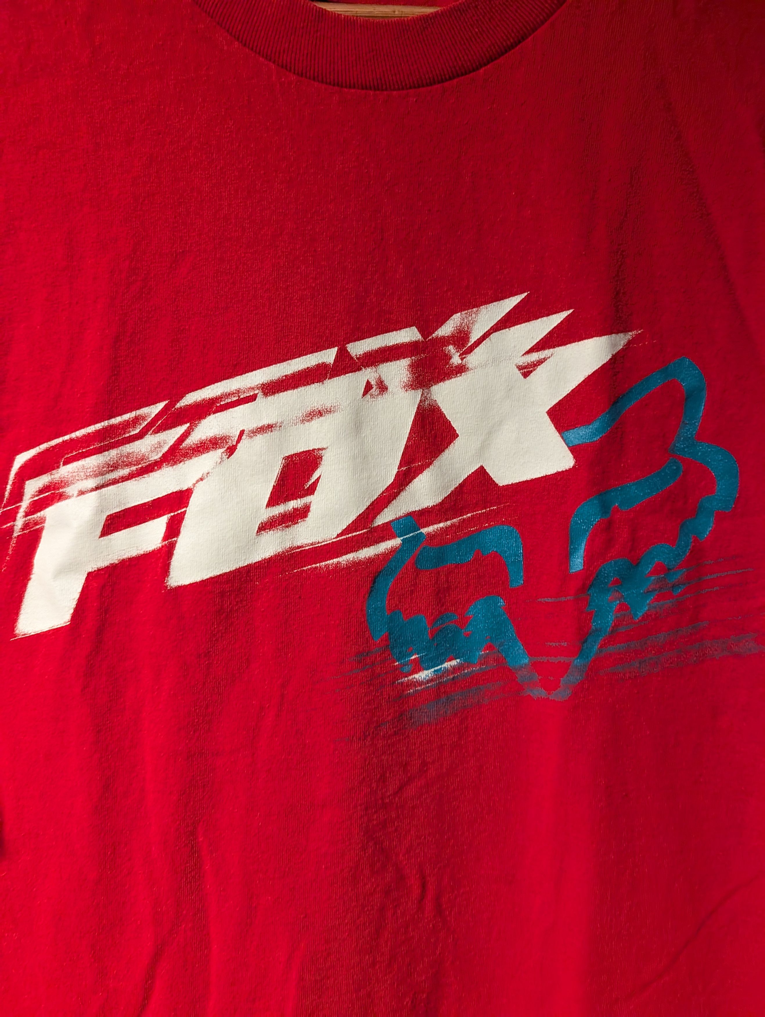 Fox Racing Fox Racing Moto Graphic T-Shirt Red Blue Fox Head Logo Size US L / EU 52-54 / 3 - 2 Thumbnail