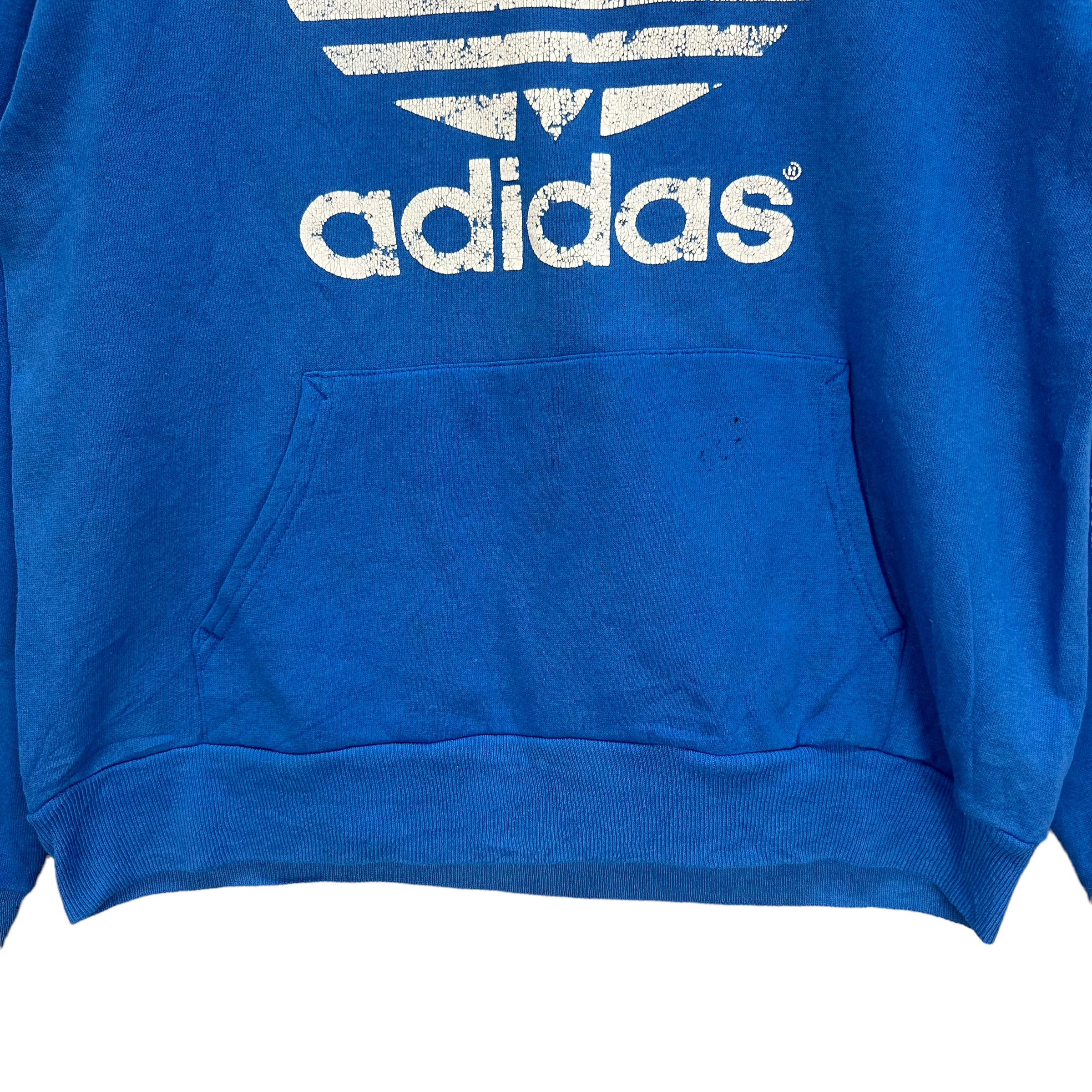 Adidas VINTAGE ADIDAS BIG LOGO PULLOVER HOODIES #7971-193 Size US M / EU 48-50 / 2 - 4 Thumbnail