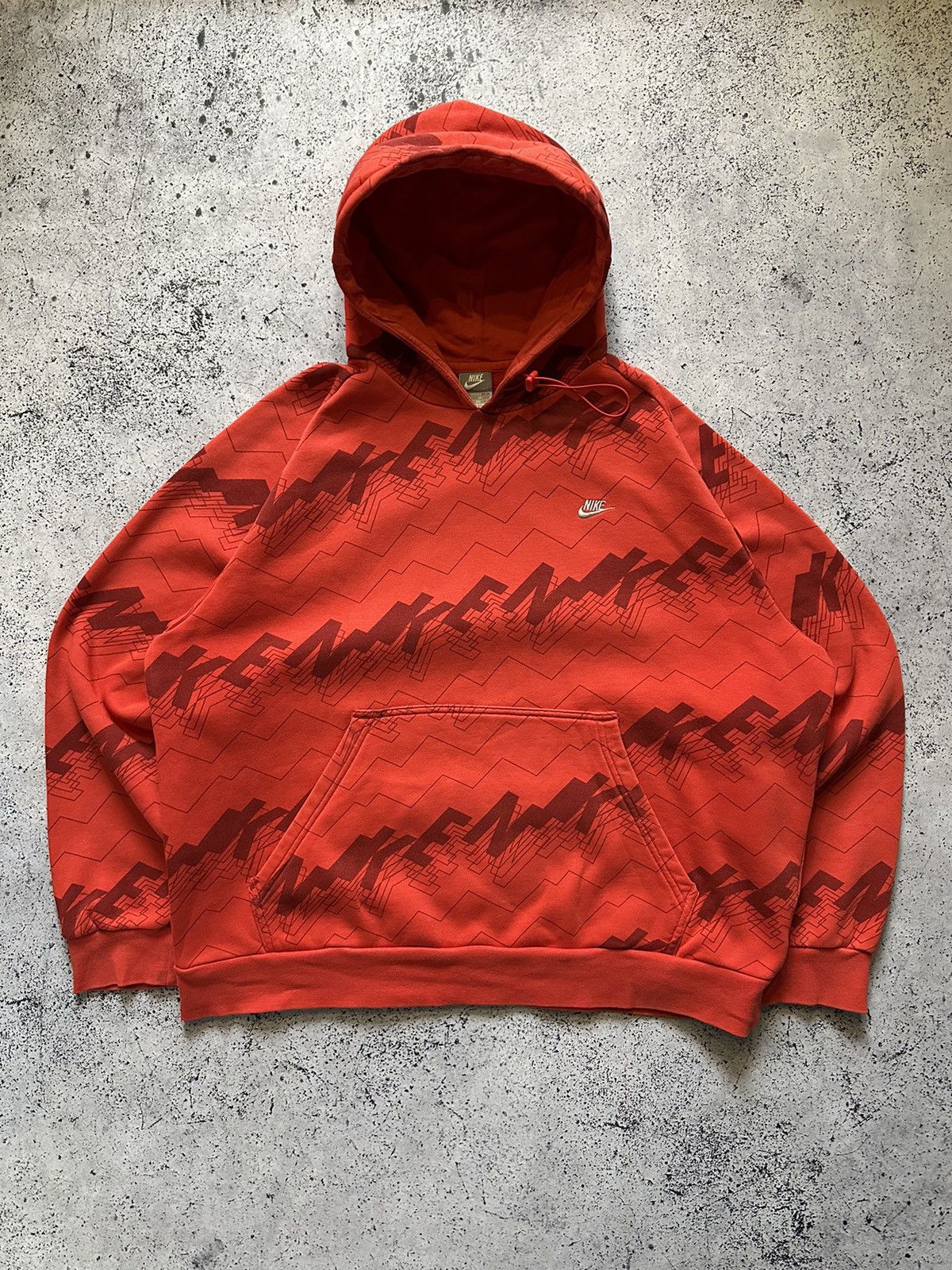 Nike Vintage Nike Baggy Hoodie Mini Swoosh Monogram Logo Y2K USA Size US XL / EU 56 / 4 - 1 Thumbnail