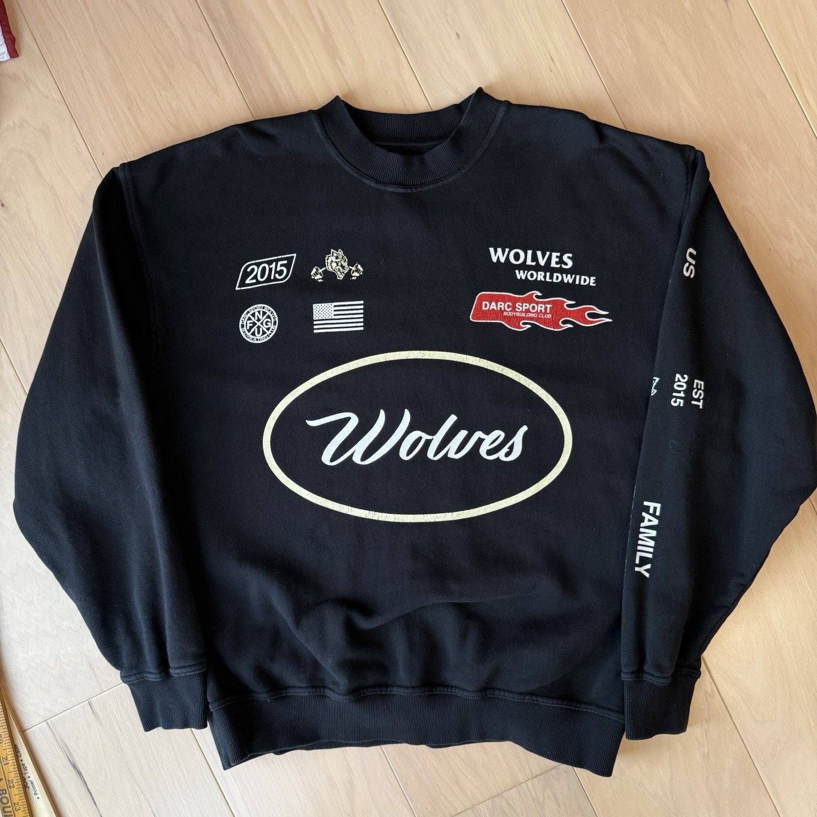 Darc Sport Darc Sport Wolves Club Sweatshirt M Black Fleece Pullover Size US M / EU 48-50 / 2 - 2 Thumbnail