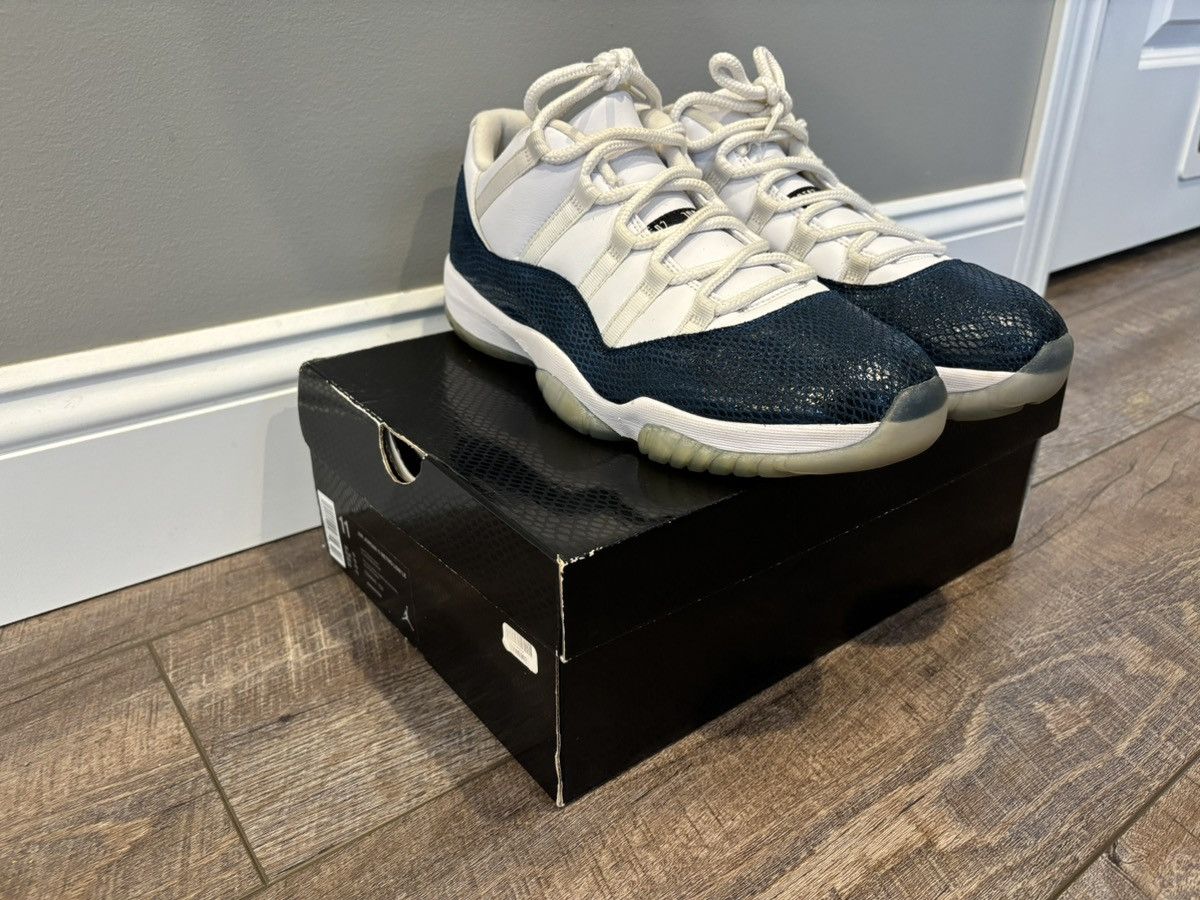 Jordan Brand Jordan 11 Retro Low ‘Navy Snakeskin’ 2019 Size US 11 / EU 44 - 3 Thumbnail
