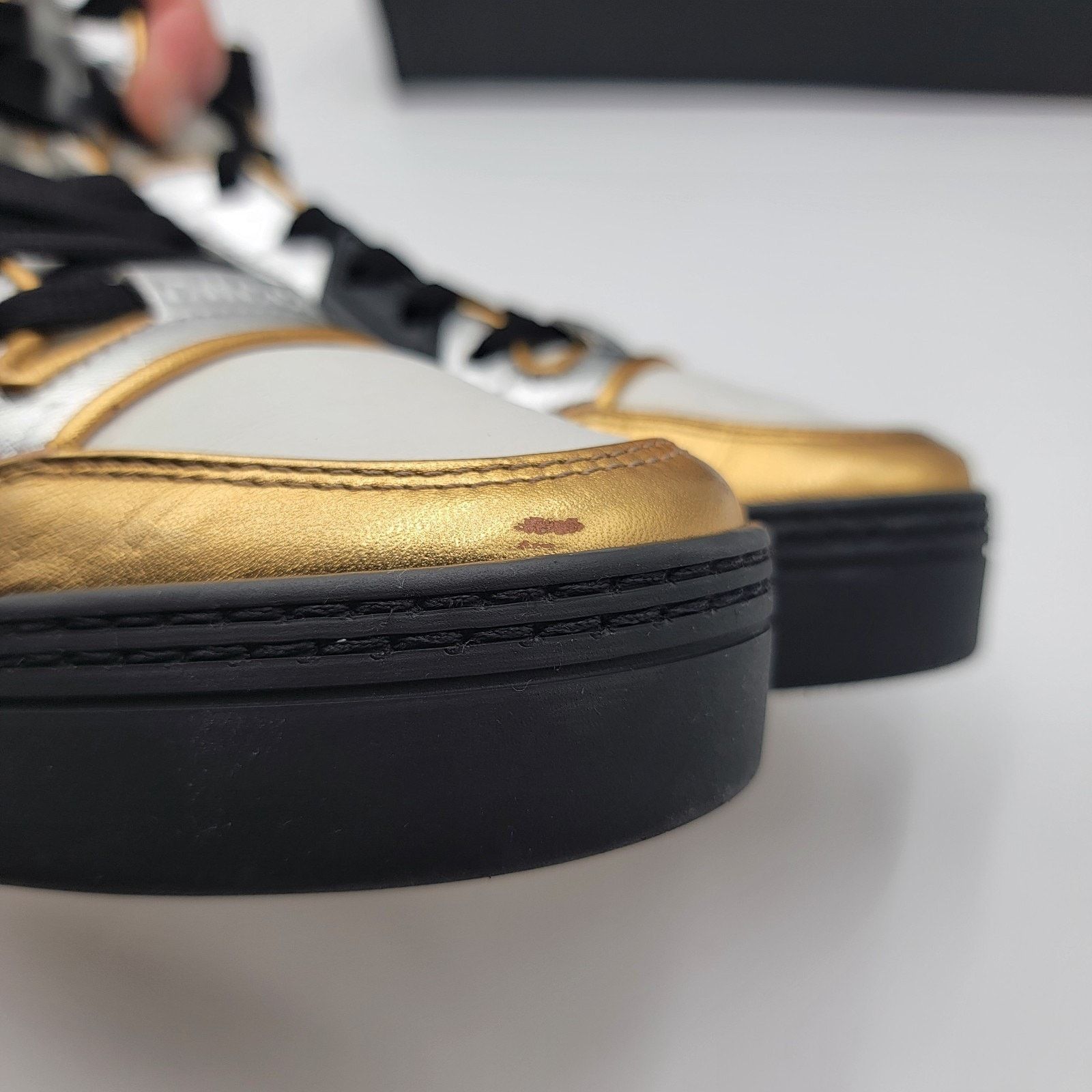 Gucci Gucci (388015) Interlocked GG Tri color Hi Top Sneakers EU35 Size US 5 / IT 35 - 13 Thumbnail