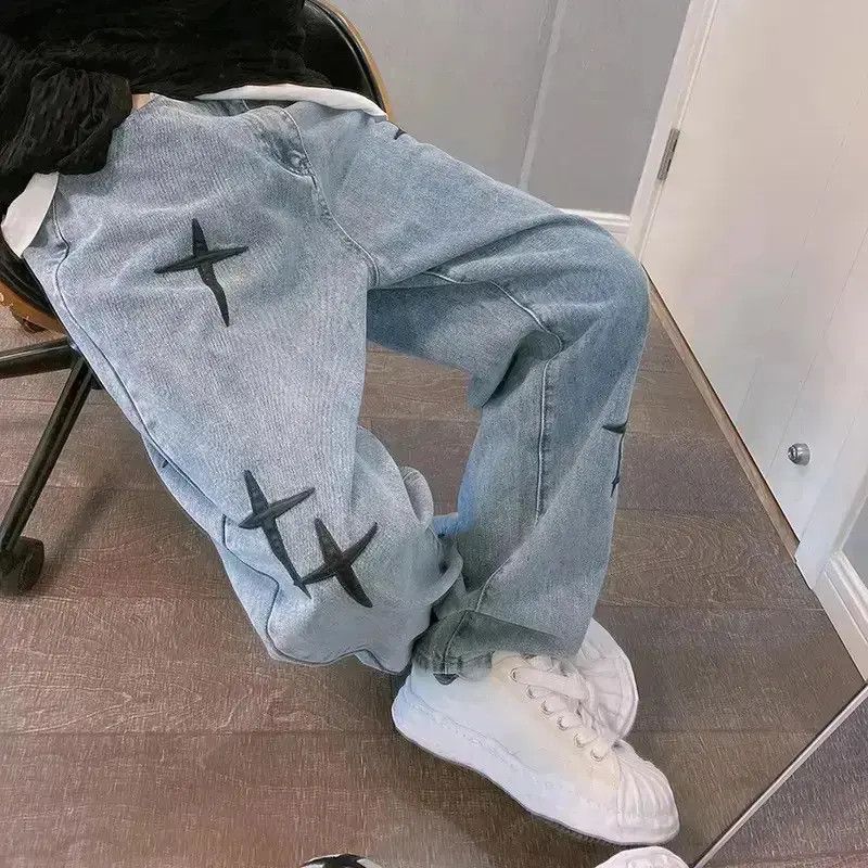 Japanese Brand Casual Loose Streetwear Cross Jeans Pants Trousers y2k Size US 32 / EU 48 - 1 Thumbnail
