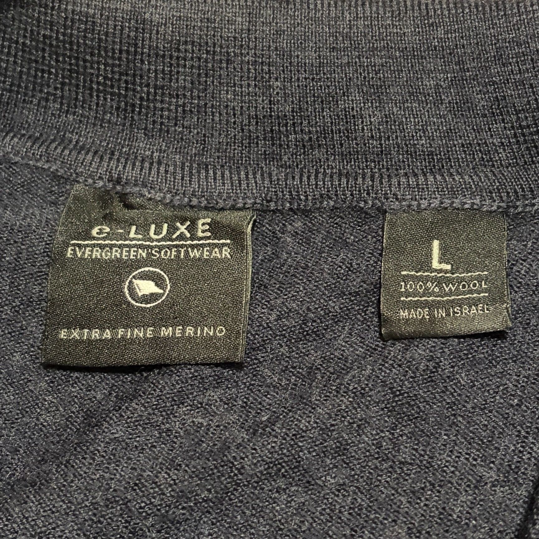 Vintage E-Luxe Polo Sweater Mens Large Black Long Sleeve Collared Merino Wool Size US L / EU 52-54 / 3 - 3 Thumbnail