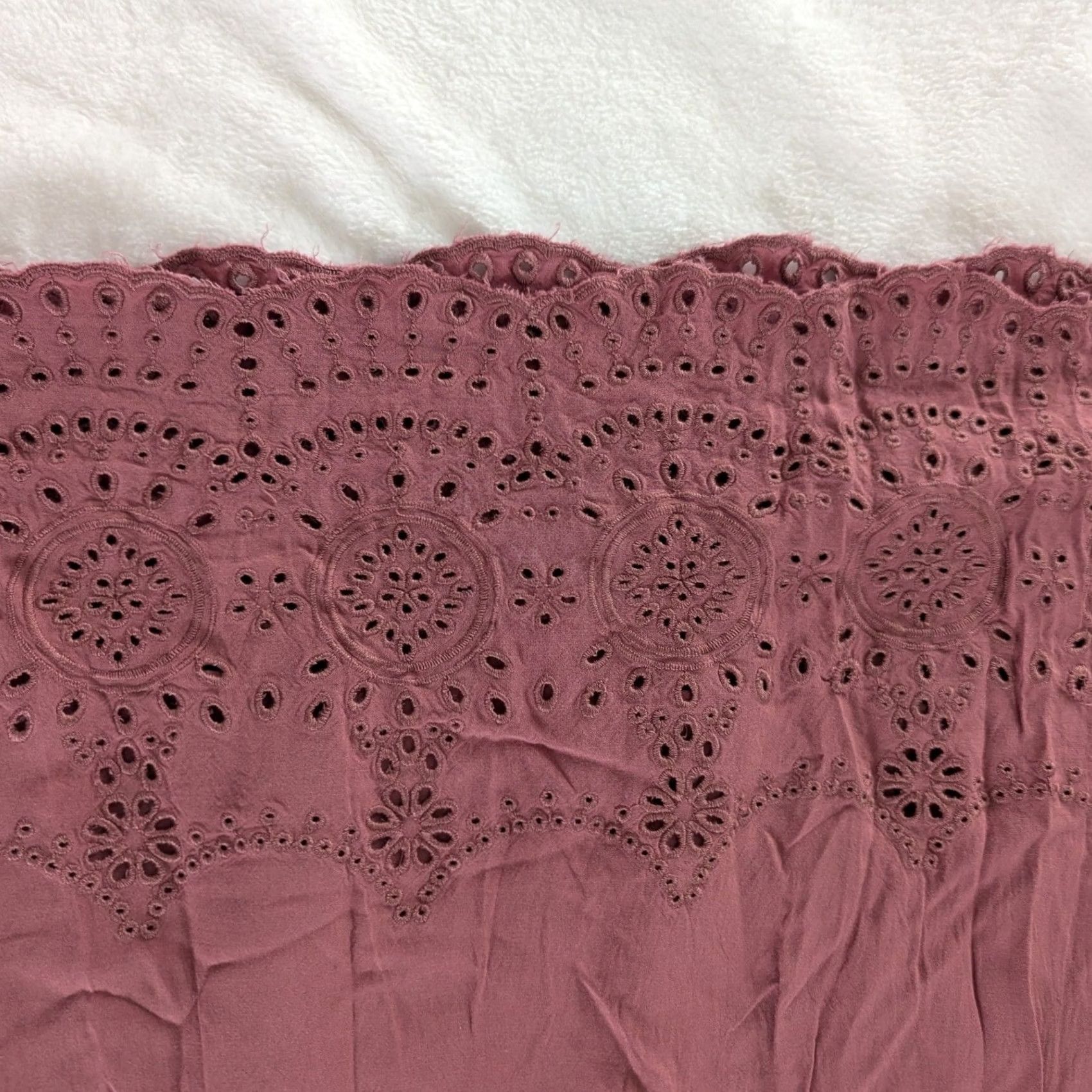 Vintage Knox Rose Embroidered Dress Pink Mauve Sleeveless V-Neck Womens M Size M / US 6-8 / IT 42-44 - 5 Thumbnail