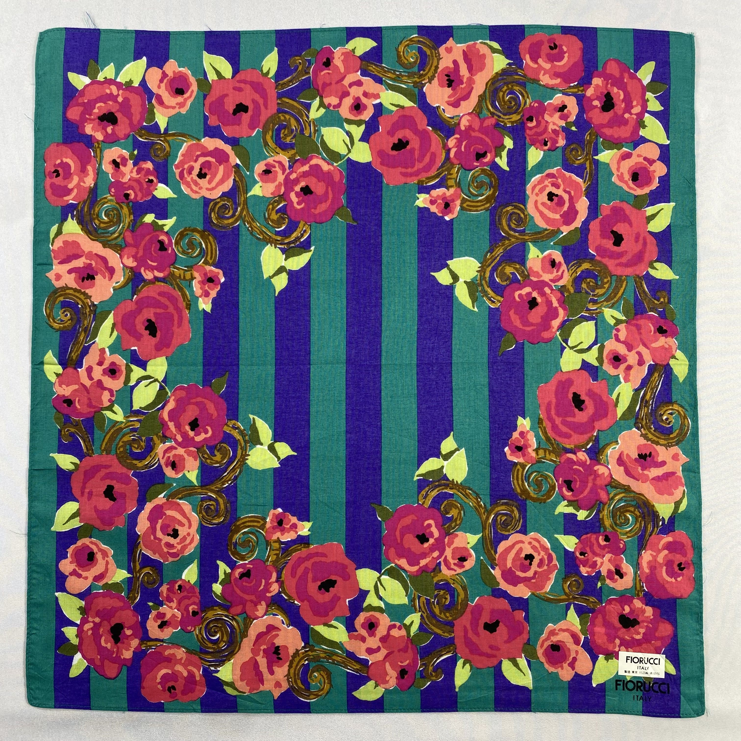 Fiorucci × Vintage Fiorucci Handkerchief / Neckerchief / Bandana-P1397 Size ONE SIZE - 1 Thumbnail